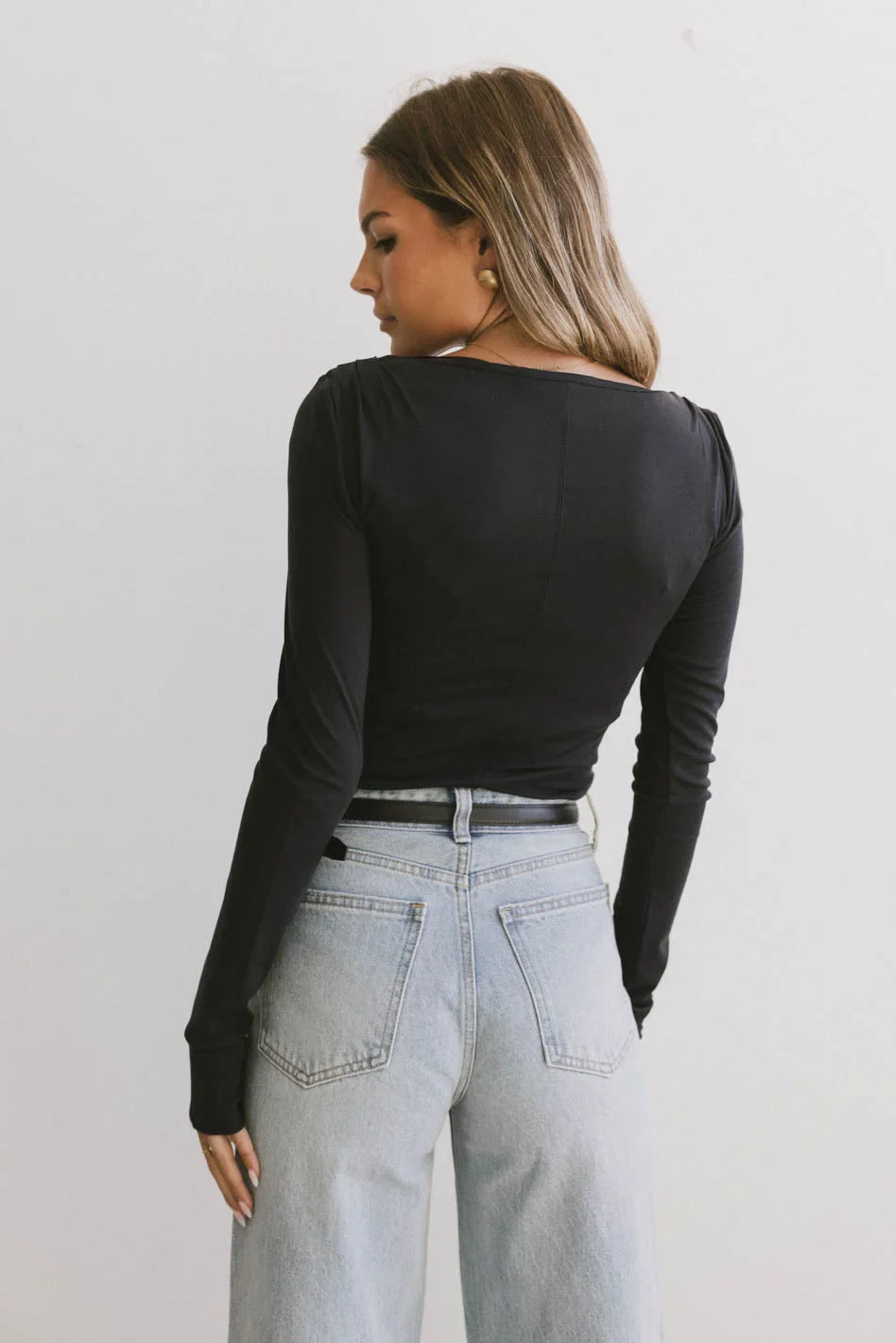 Bianca Ruched Top in Navy - FINAL SALE