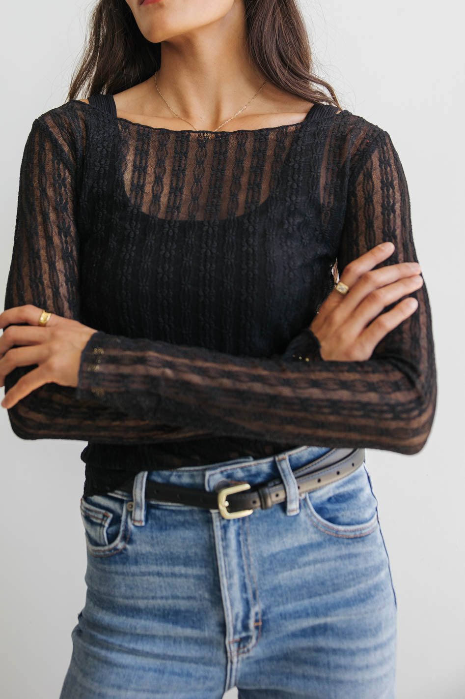 Rachel Lace Top in Black - FINAL SALE