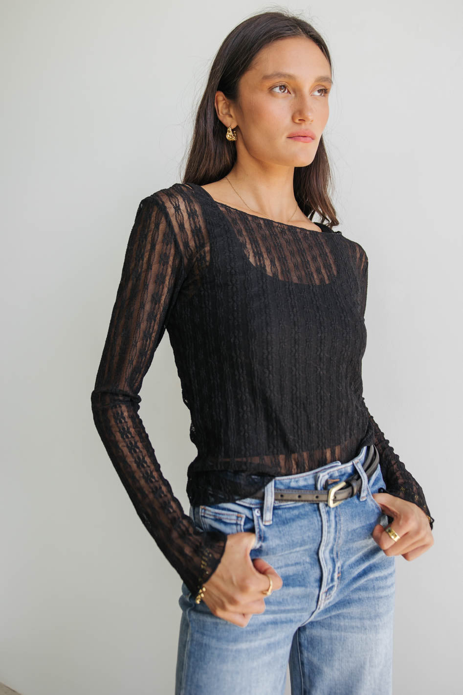 Rachel Lace Top in Black - FINAL SALE