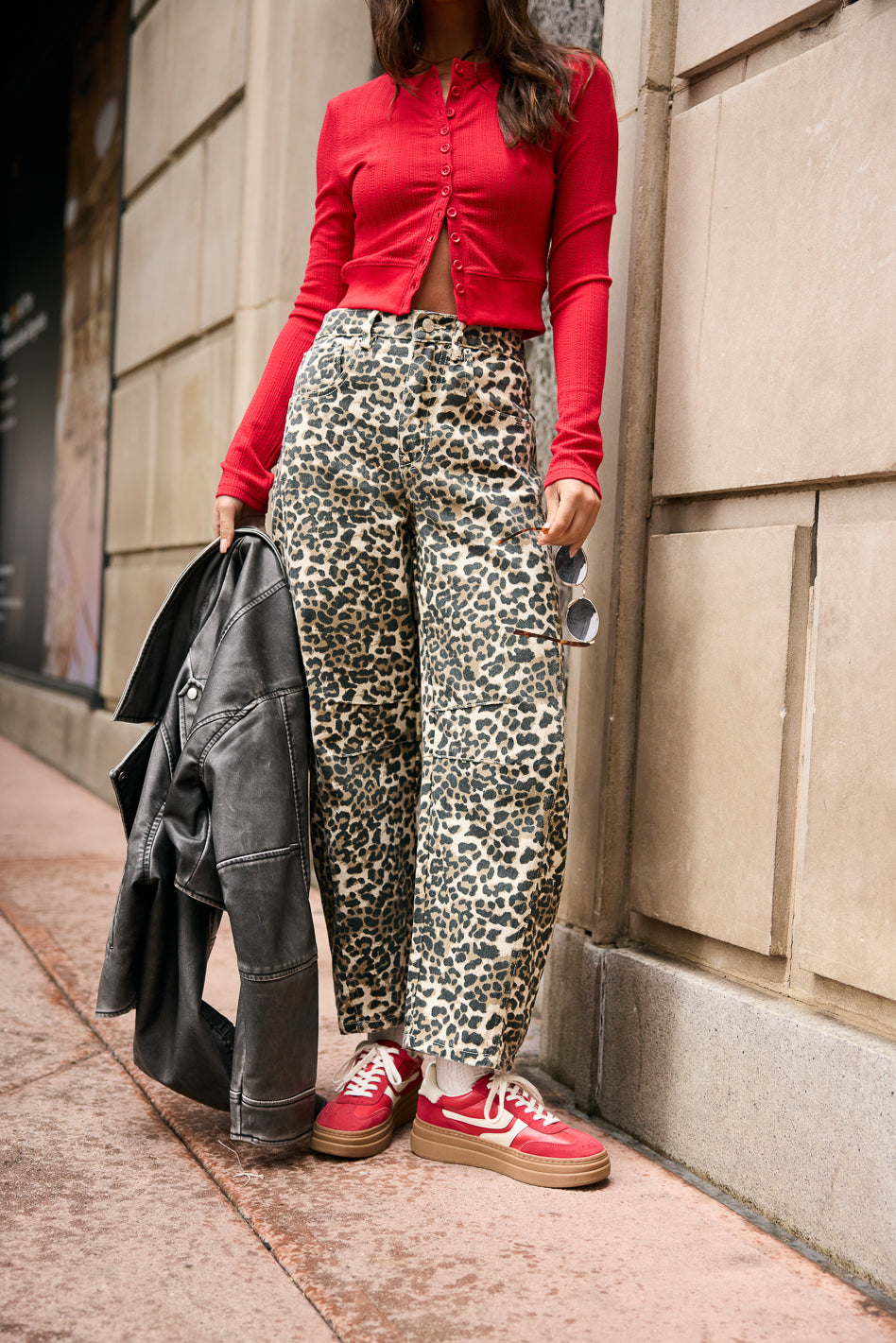 Lisette Barrel Jean in Leopard - FINAL SALE