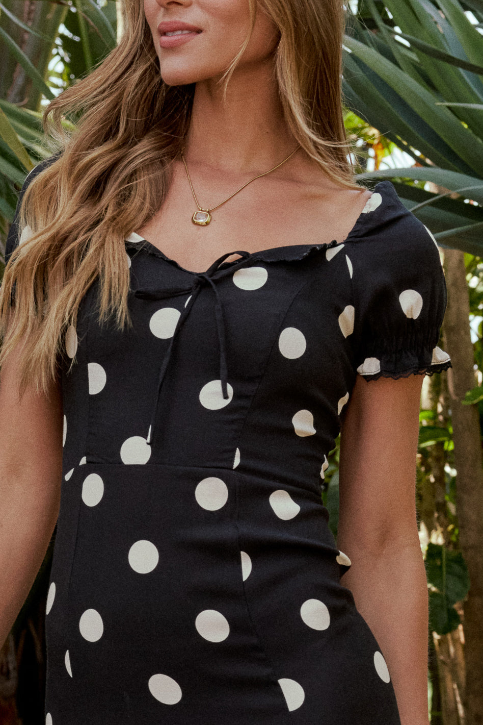Marlow Polka Dot Maxi Dress In Black - FINAL SALE