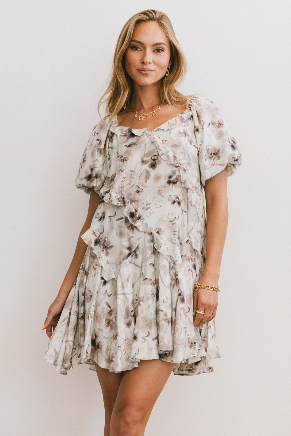 Ruffled Mini Dress