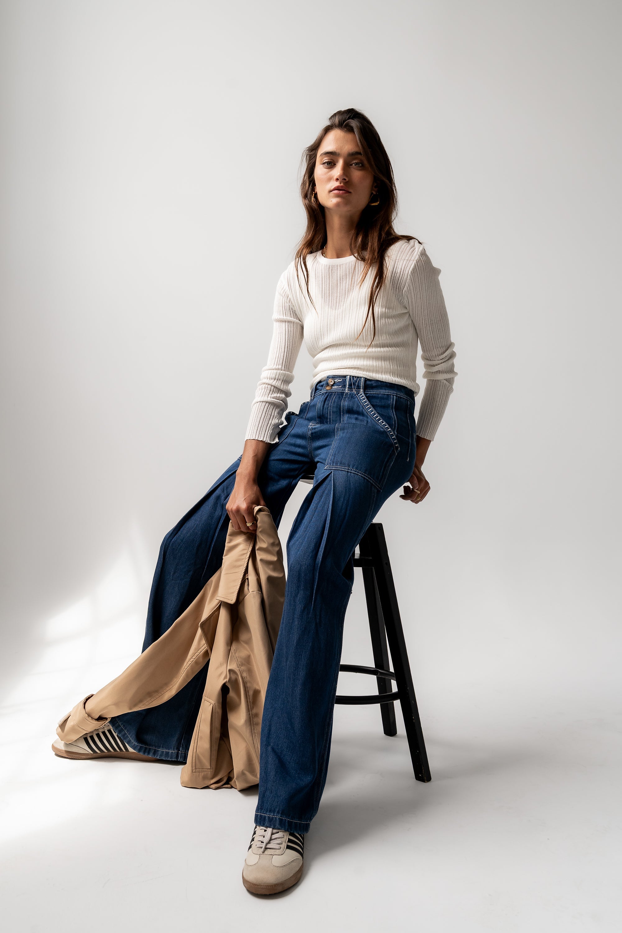 Zoey Pleated Baggy Jeans - FINAL SALE