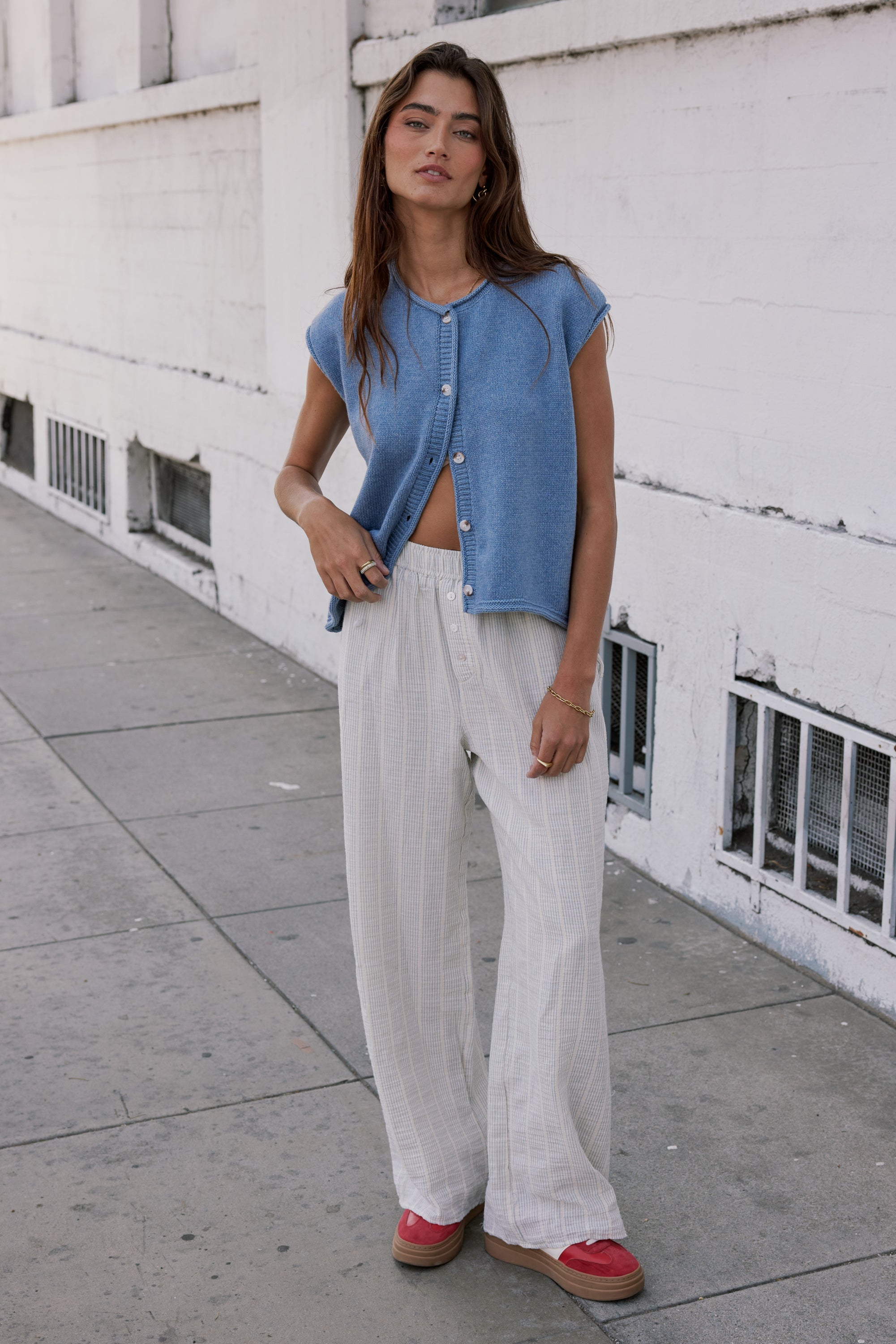 Paige Knit Sweater in Blue