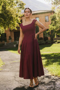 BURGUNDY DRESS