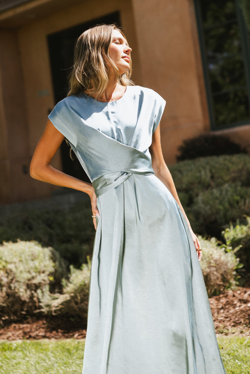 Rosalind Midi Dress in Blue - FINAL SALE