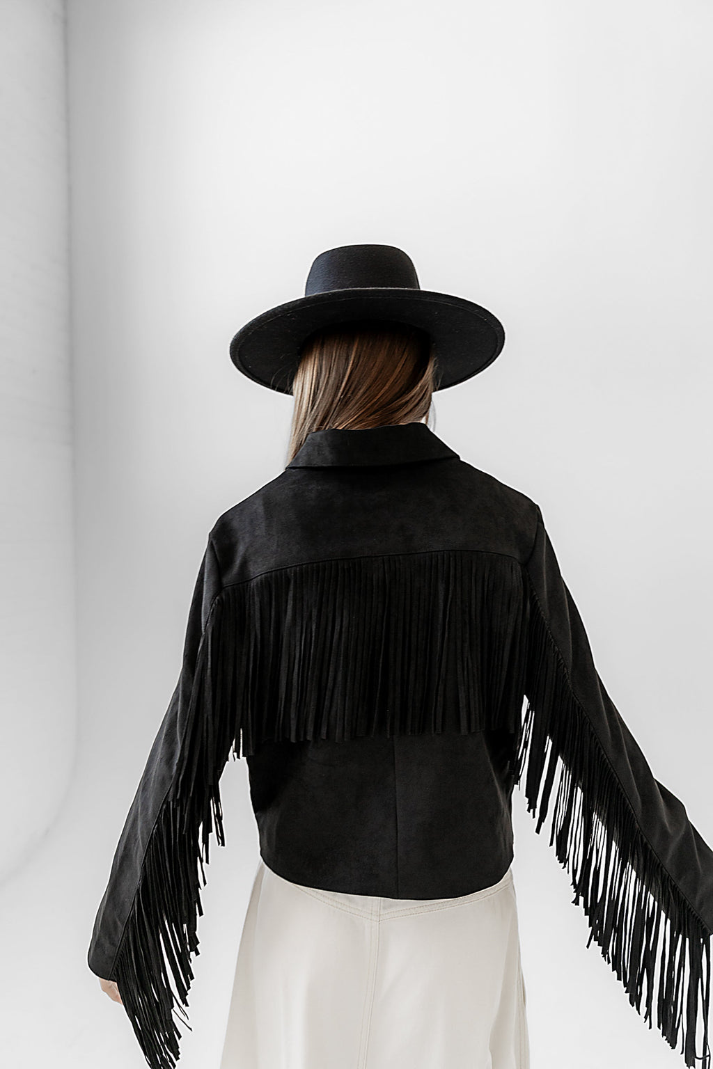 Bridget Fringe Jacket in Black
