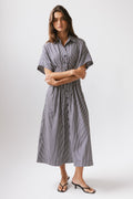 Collins Striped Maxi Dress in Grey
