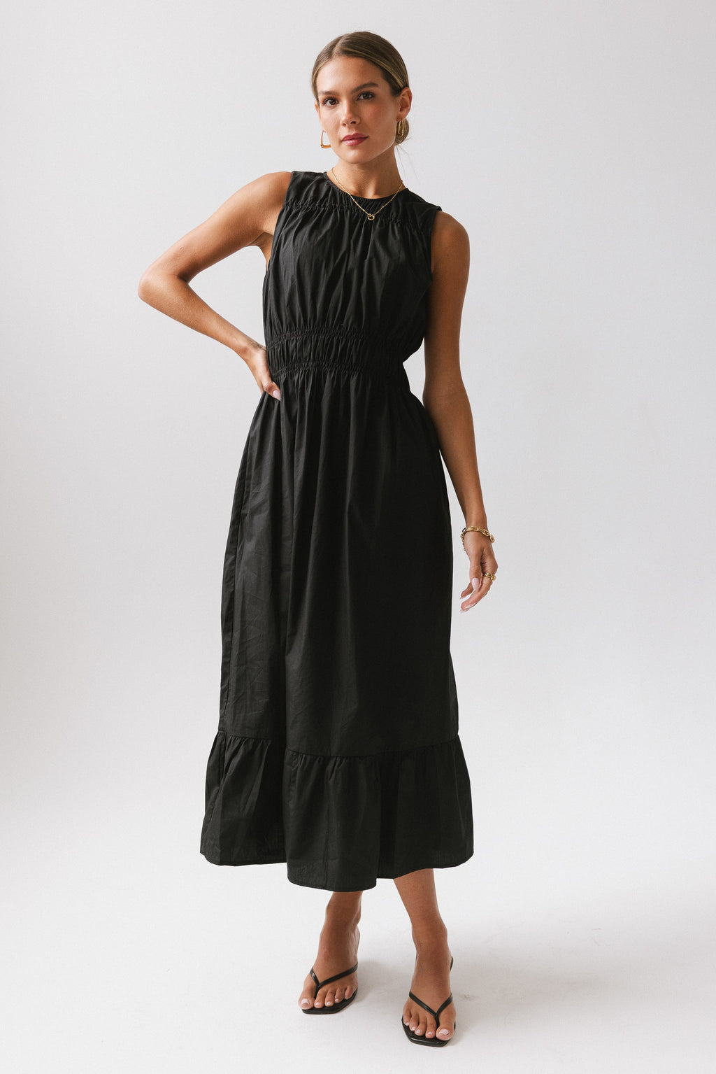 Carmina Tiered Dress in Black - FINAL SALE