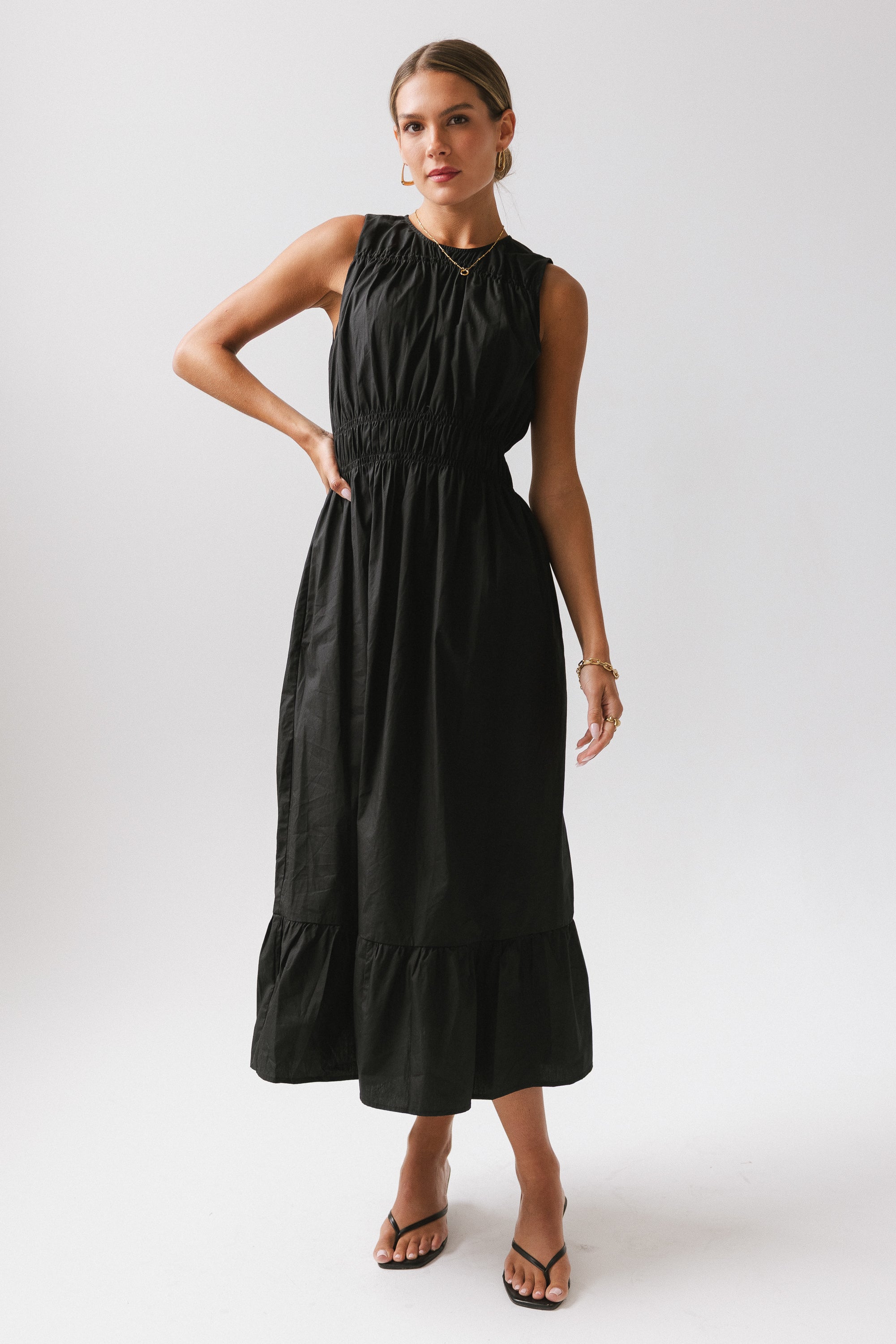 Carmina Tiered Dress in Black - FINAL SALE