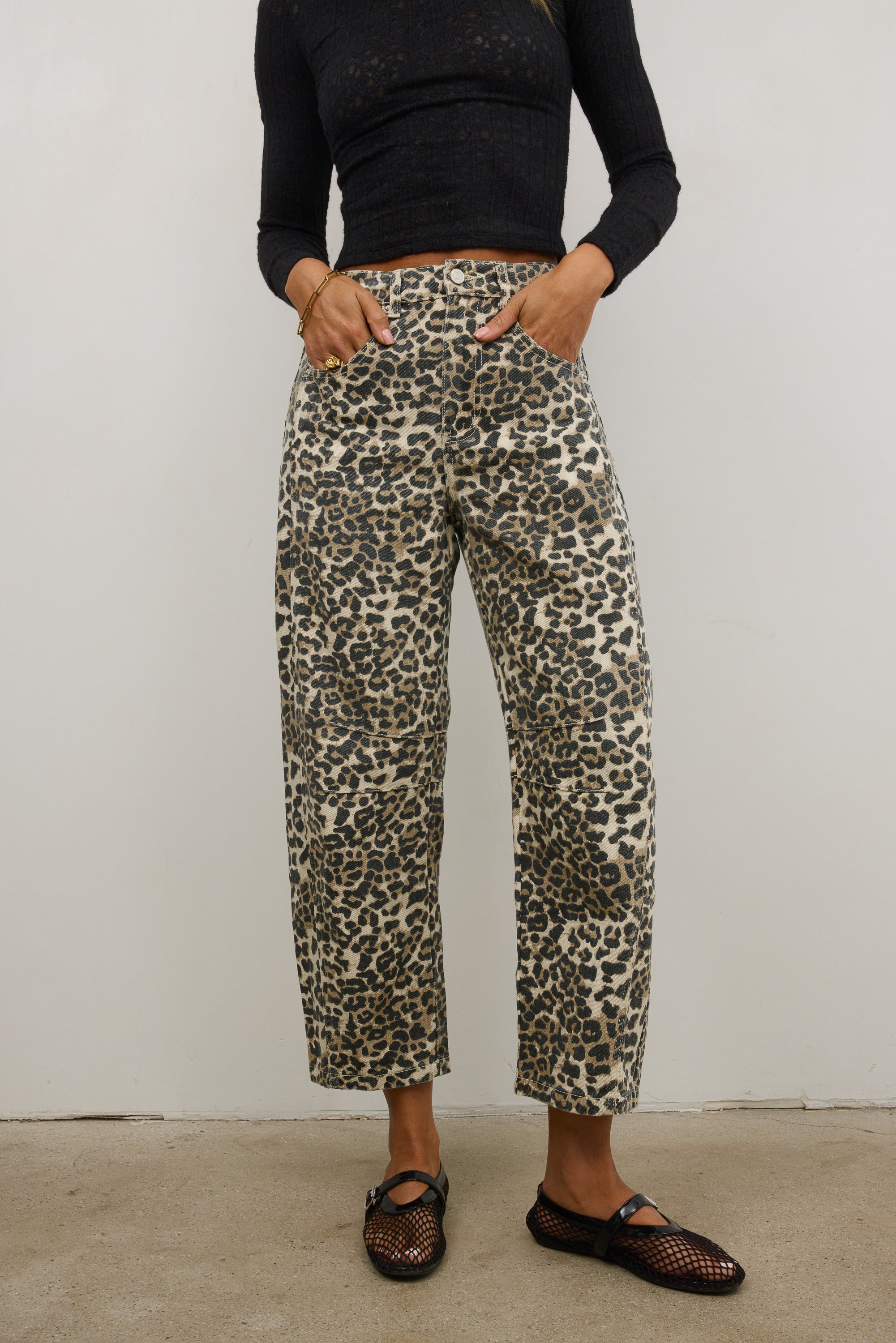 Lisette Barrel Jean in Leopard - FINAL SALE