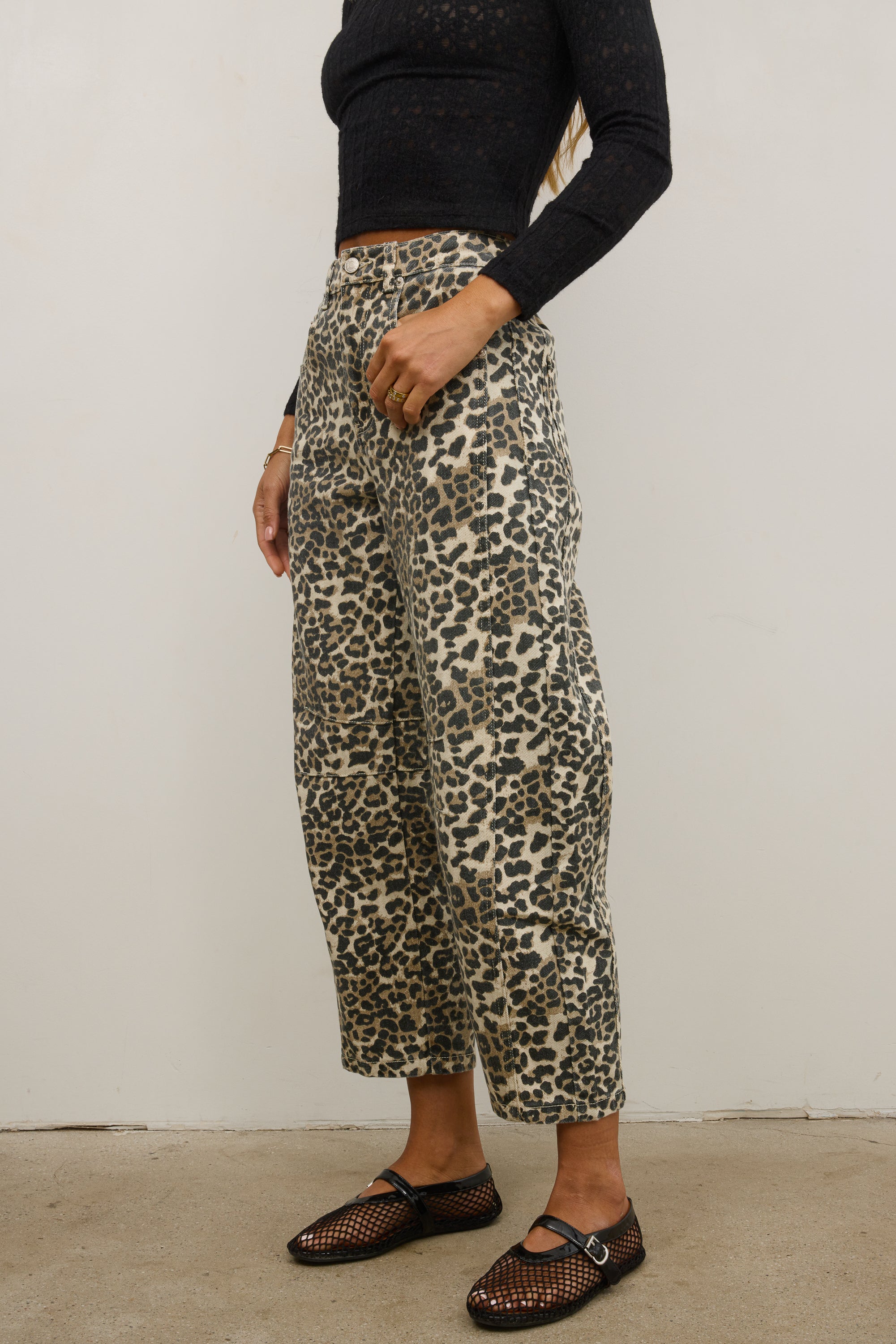 Lisette Barrel Jean in Leopard - FINAL SALE