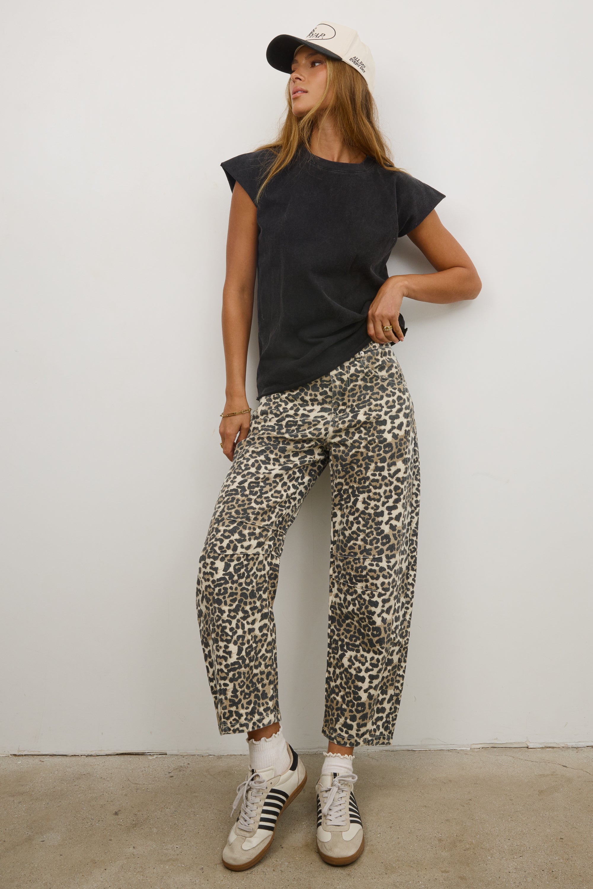 Lisette Barrel Jean in Leopard - FINAL SALE