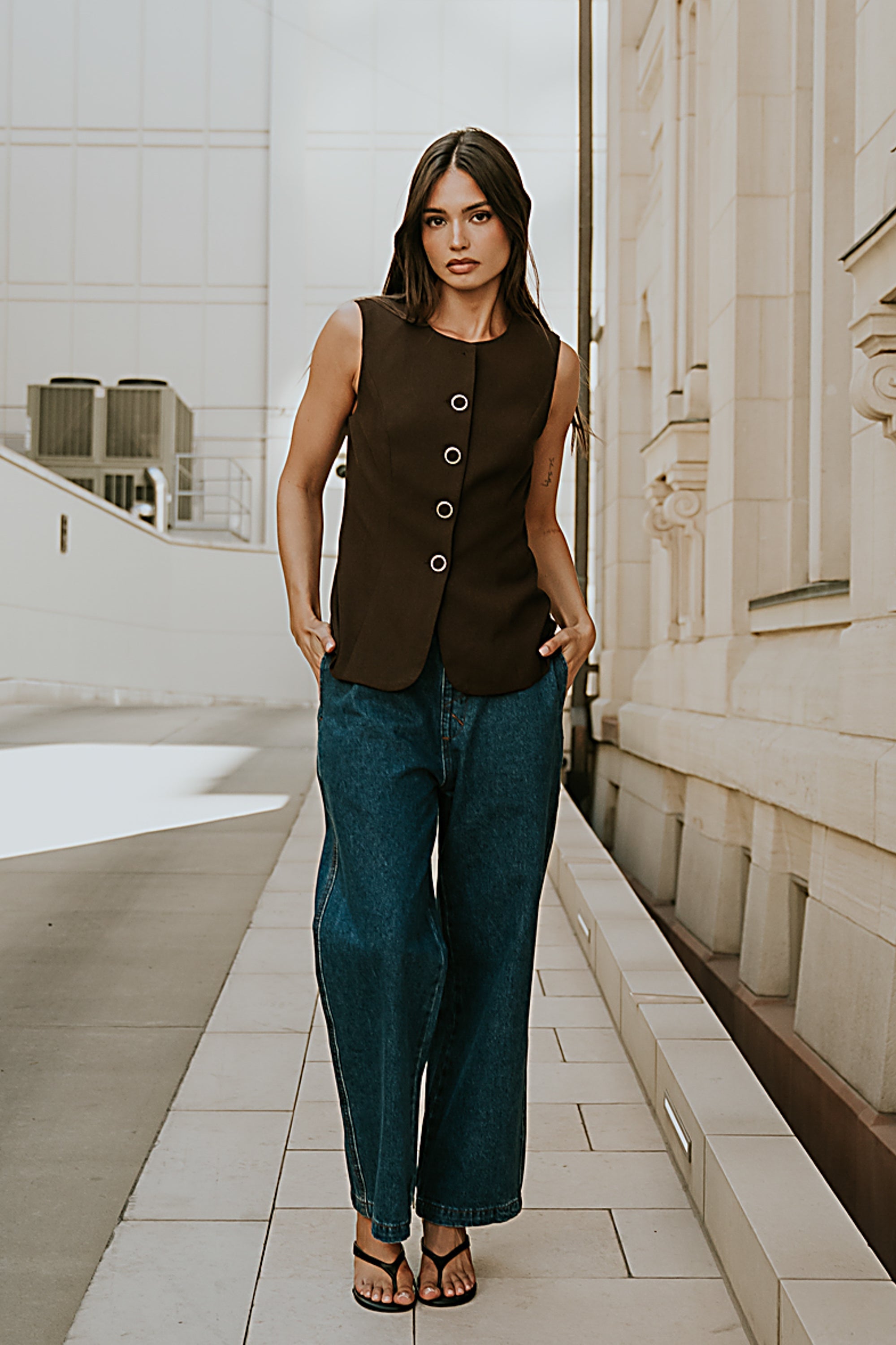 Lena Oversized Denim Pants - FINAL SALE