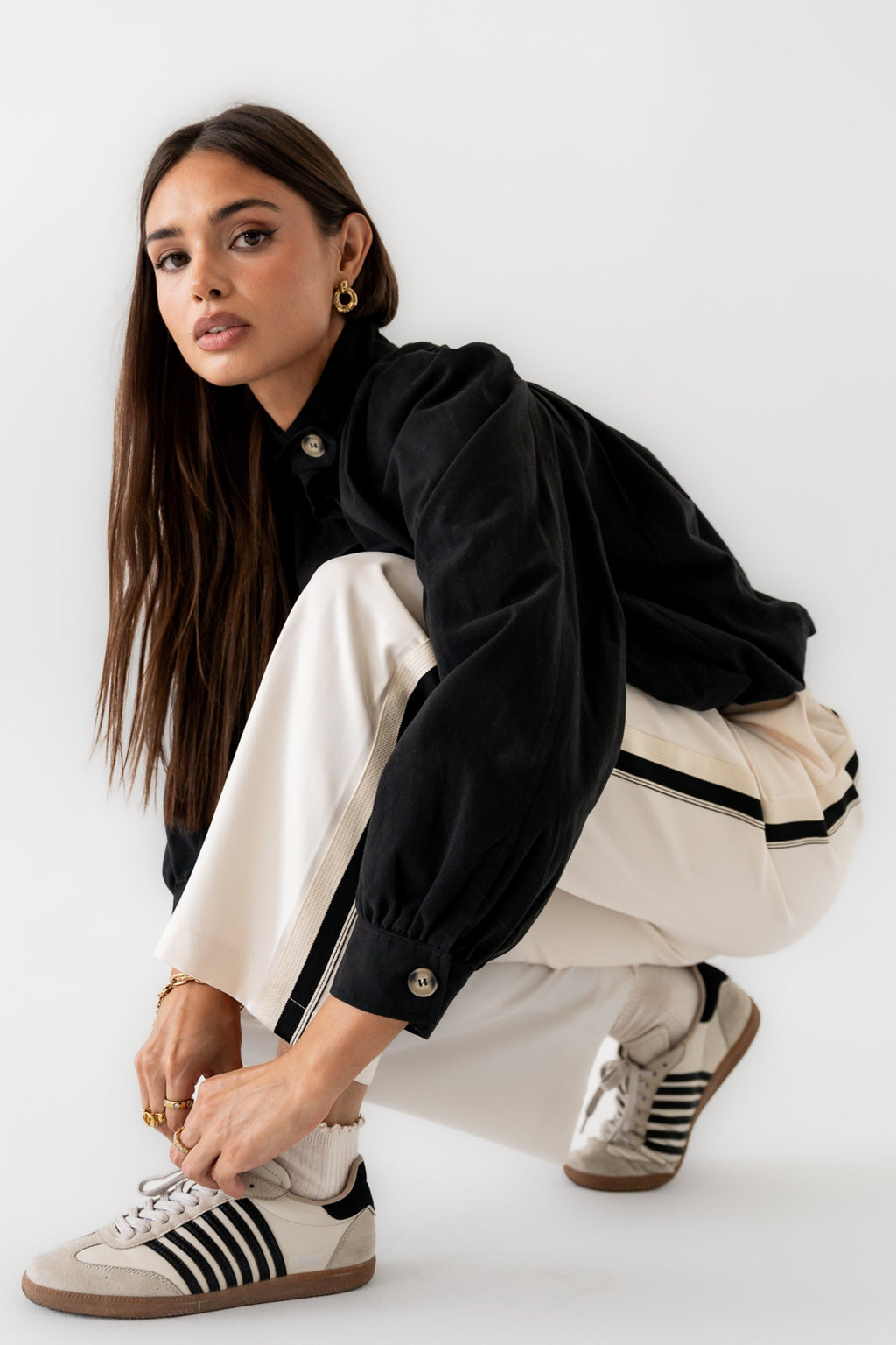 Jazzy Baggy Pants in Off White