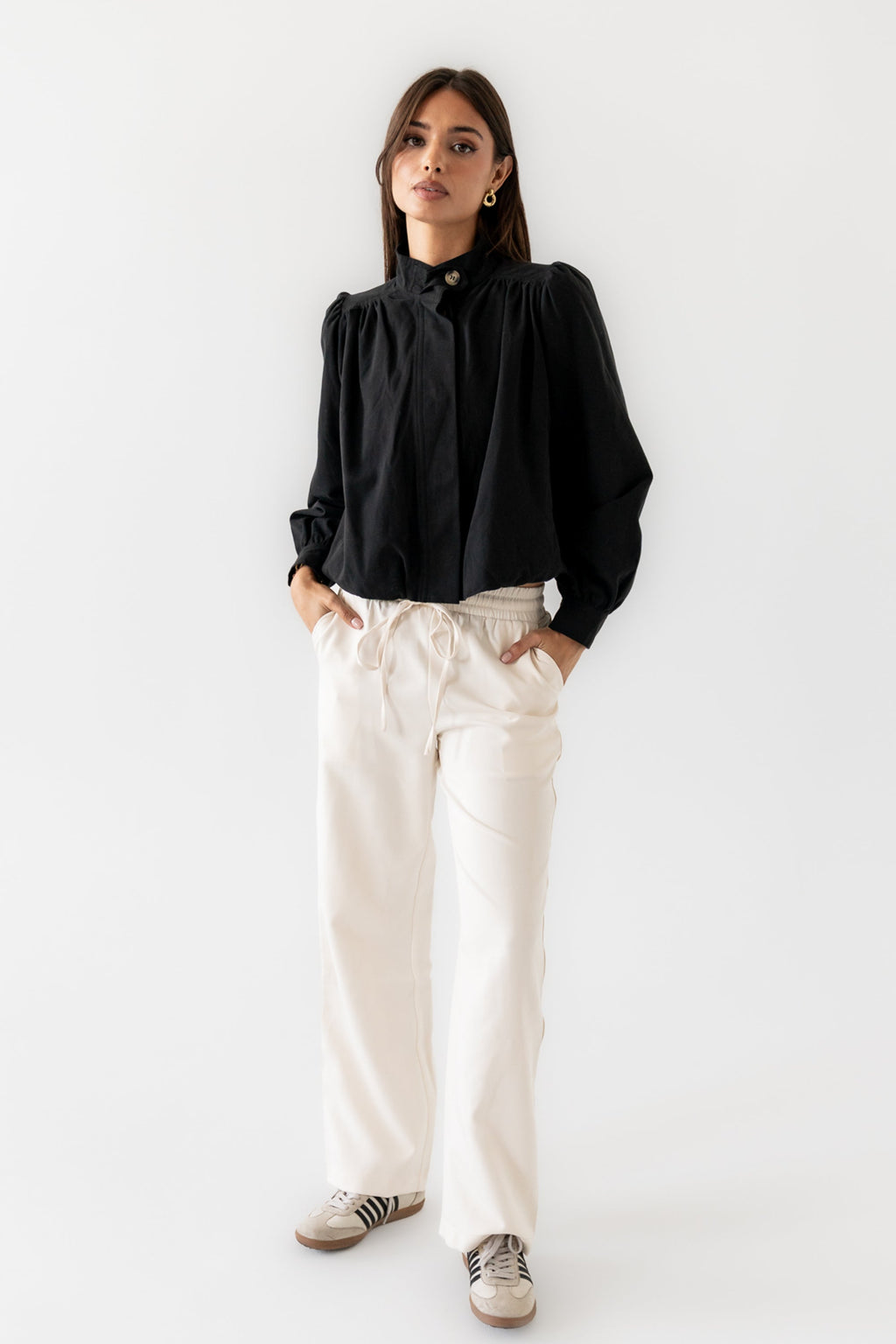 Jazzy Baggy Pants in Off White