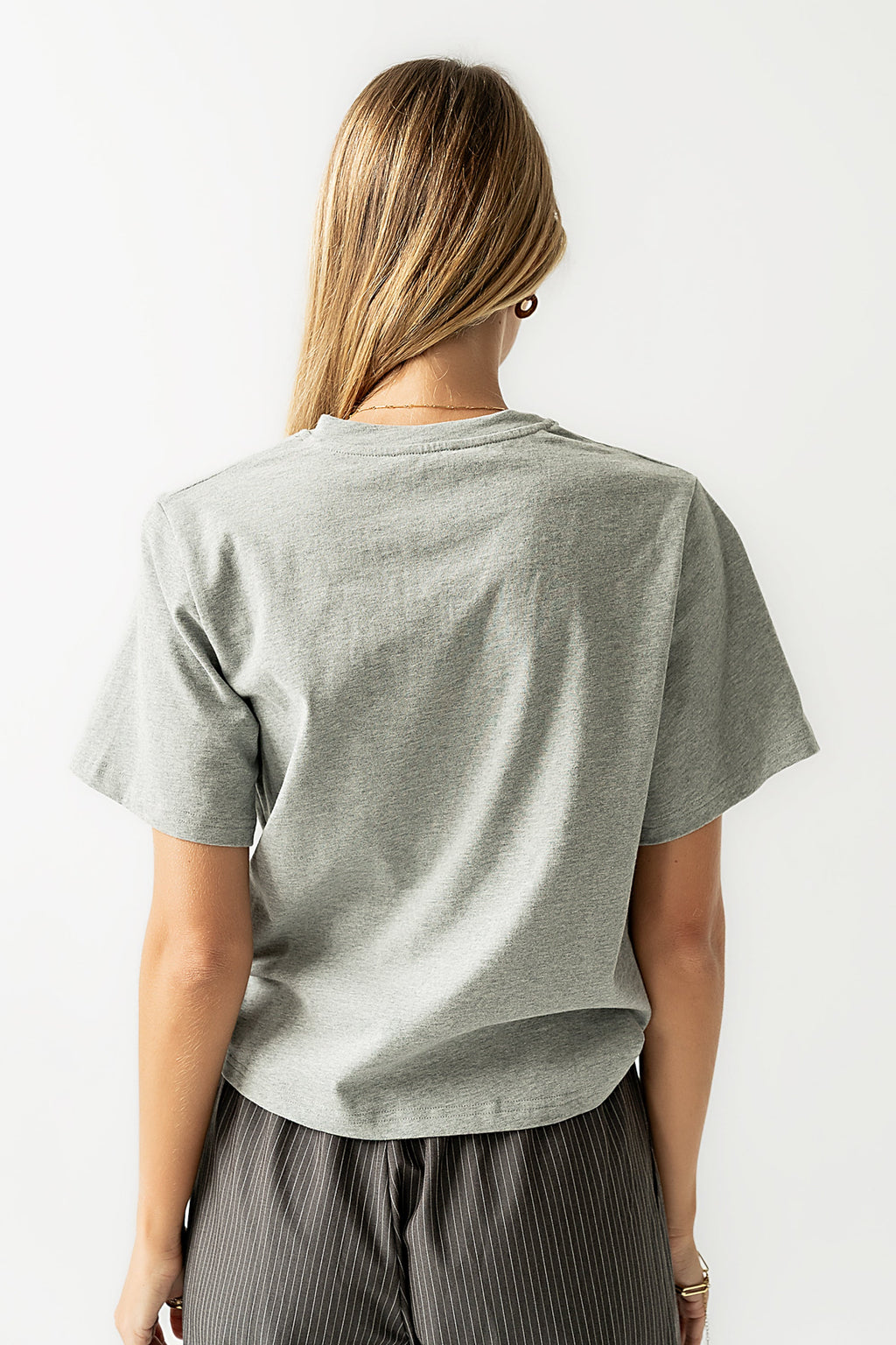Posie Knot Tee in Heather Grey