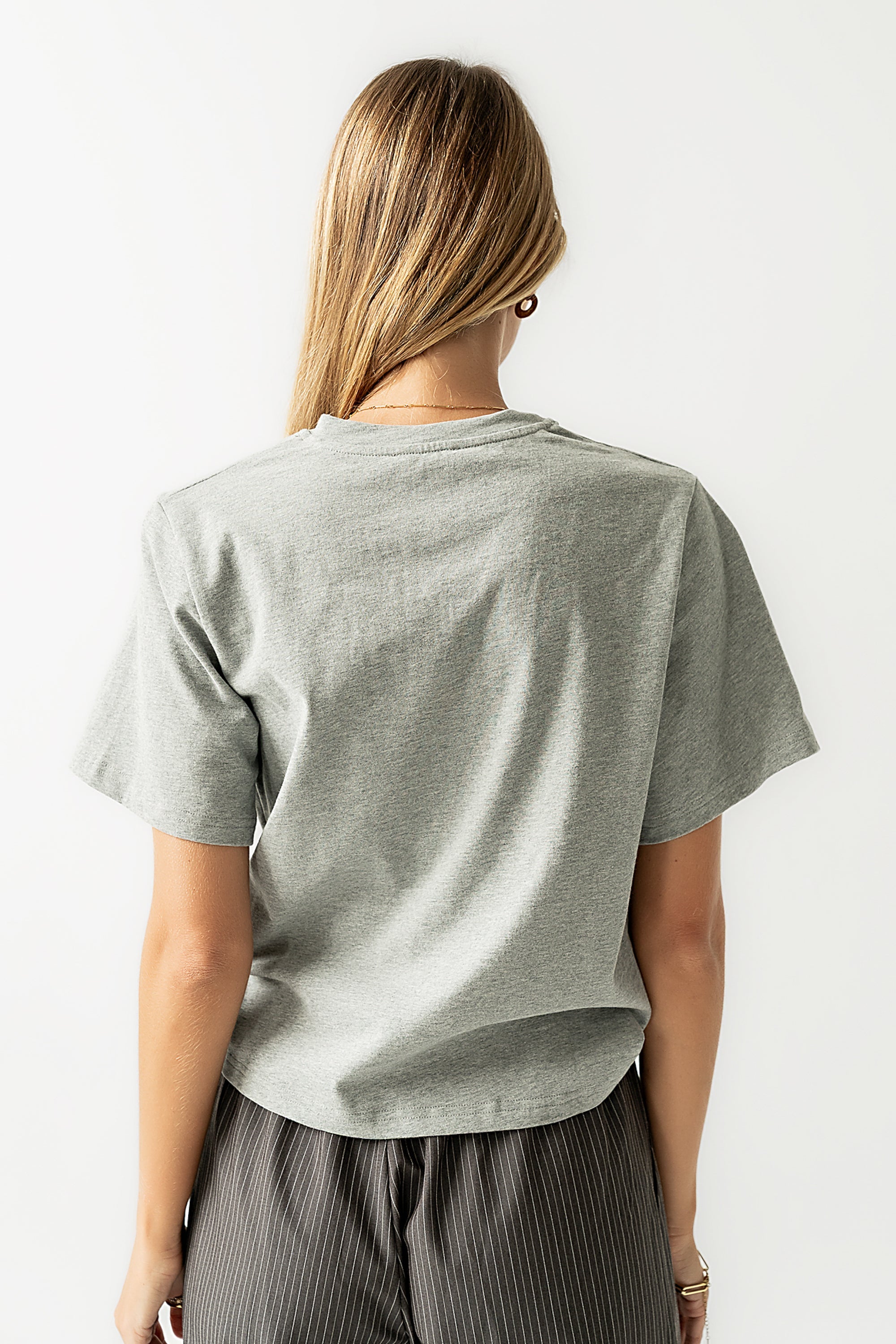 Posie Knot Tee in Heather Grey