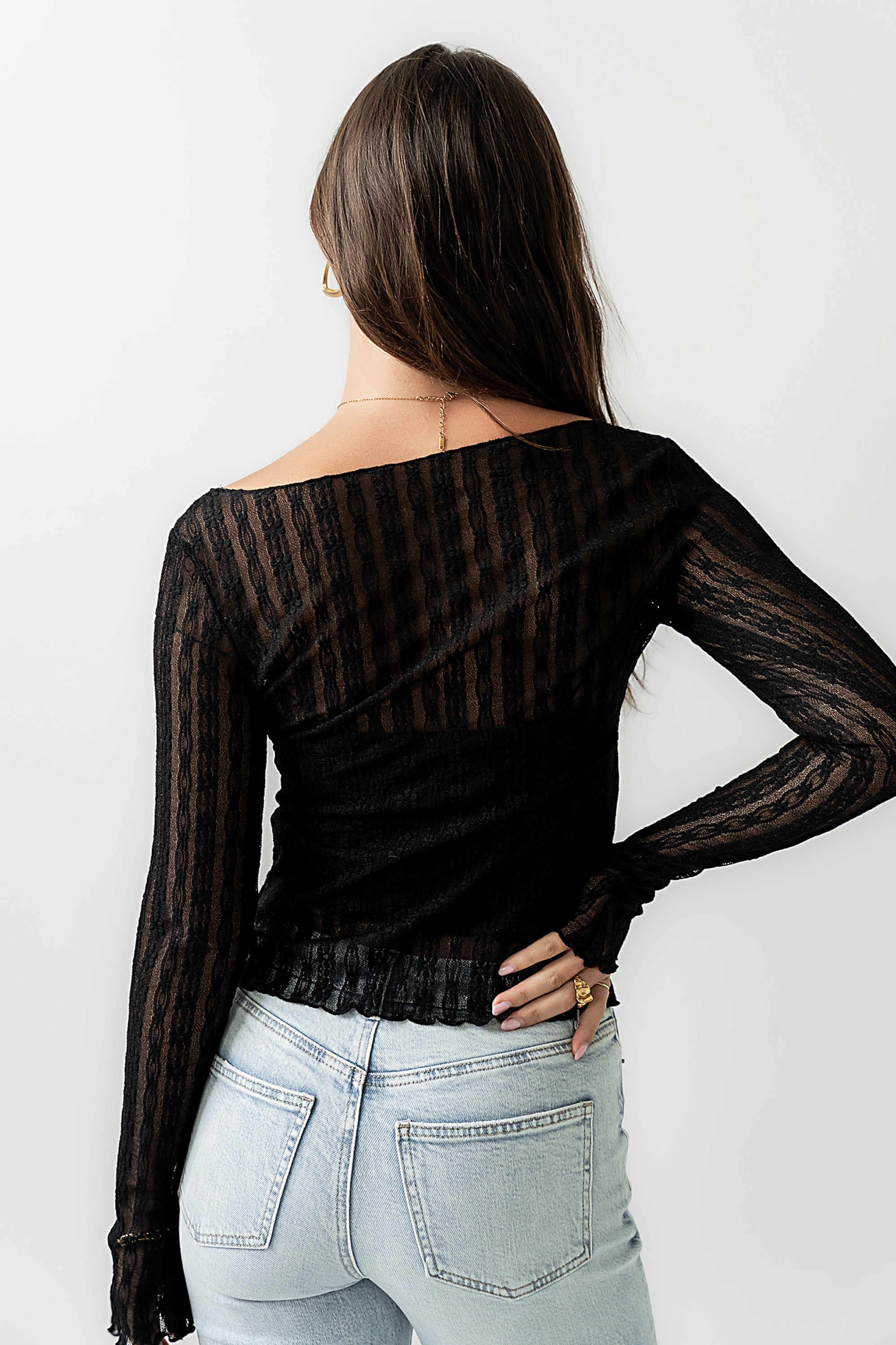 Rachel Lace Top in Black - FINAL SALE
