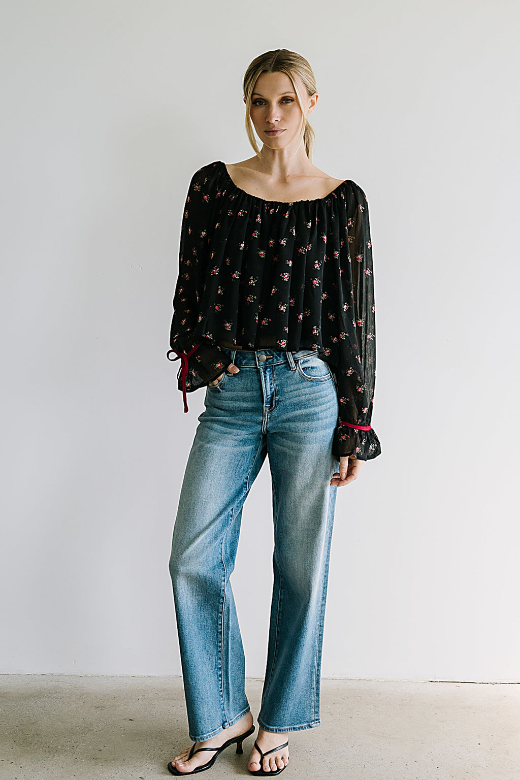 Mateo Floral Crinkle Blouse - FINAL SALE