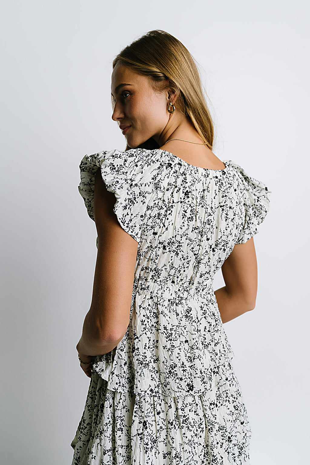 River Ruffle Midi Dress