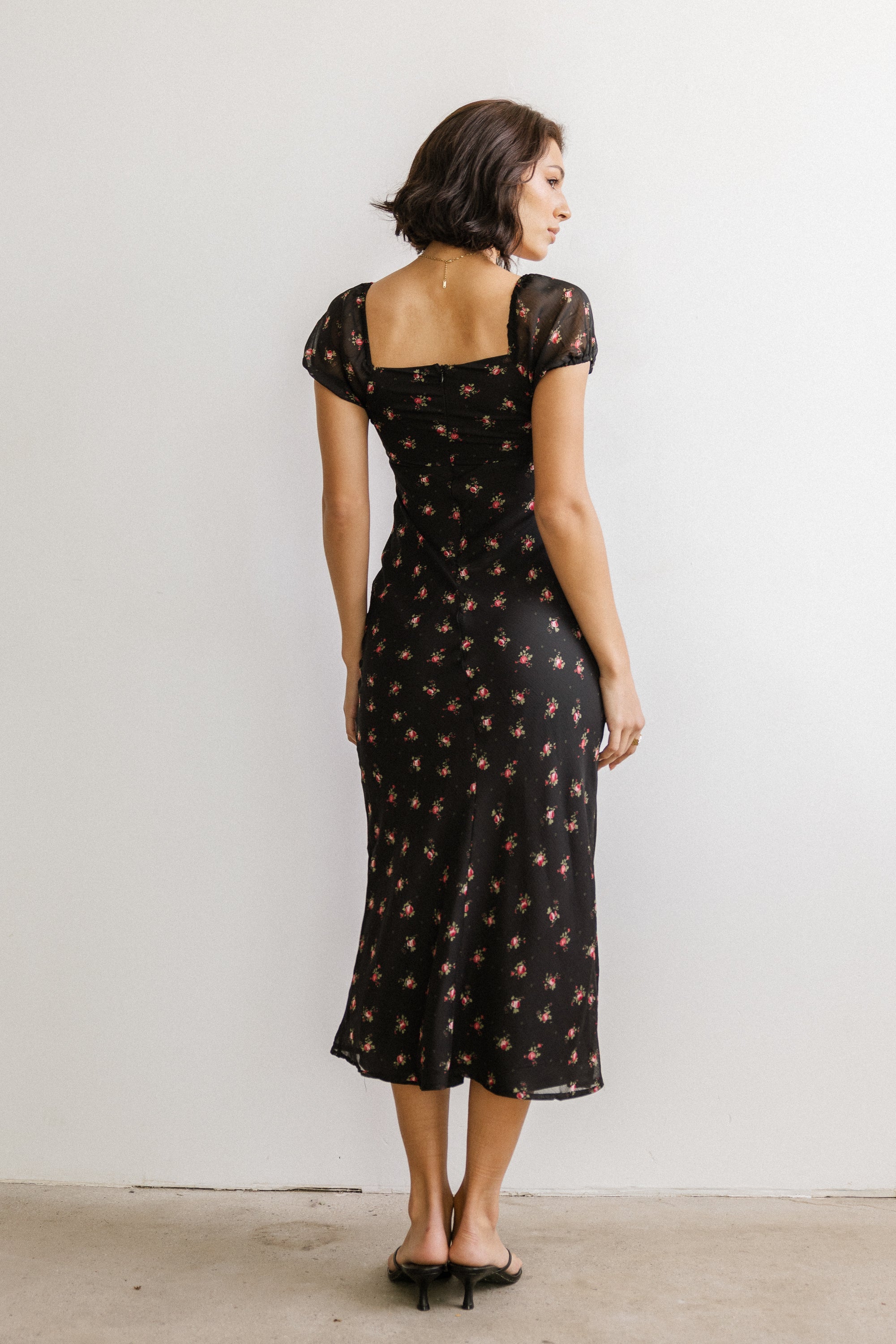 Cammie Floral Maxi Dress in Black - FINAL SALE