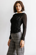 Marie Sheer Top in Black