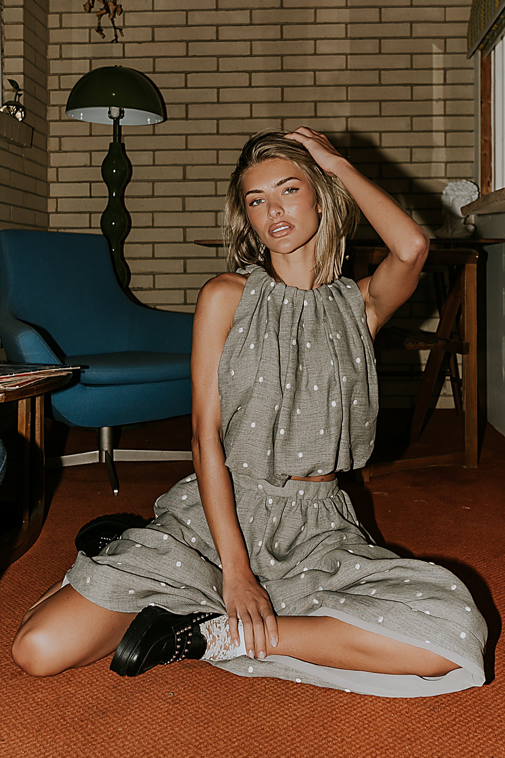 Jozie Polka Dot Halter Top