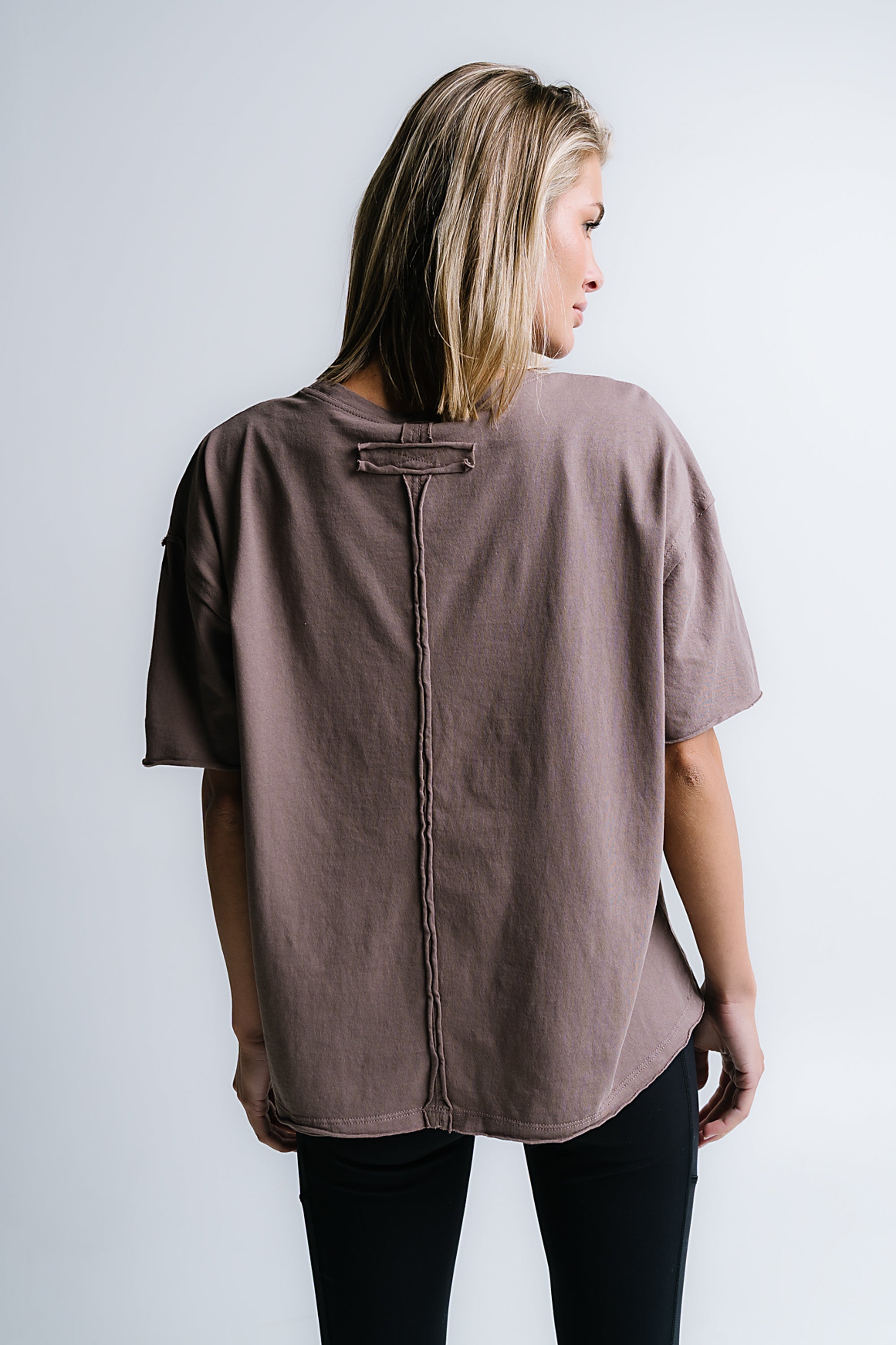 Abby Oversized Tee in Mocha - FINAL SALE