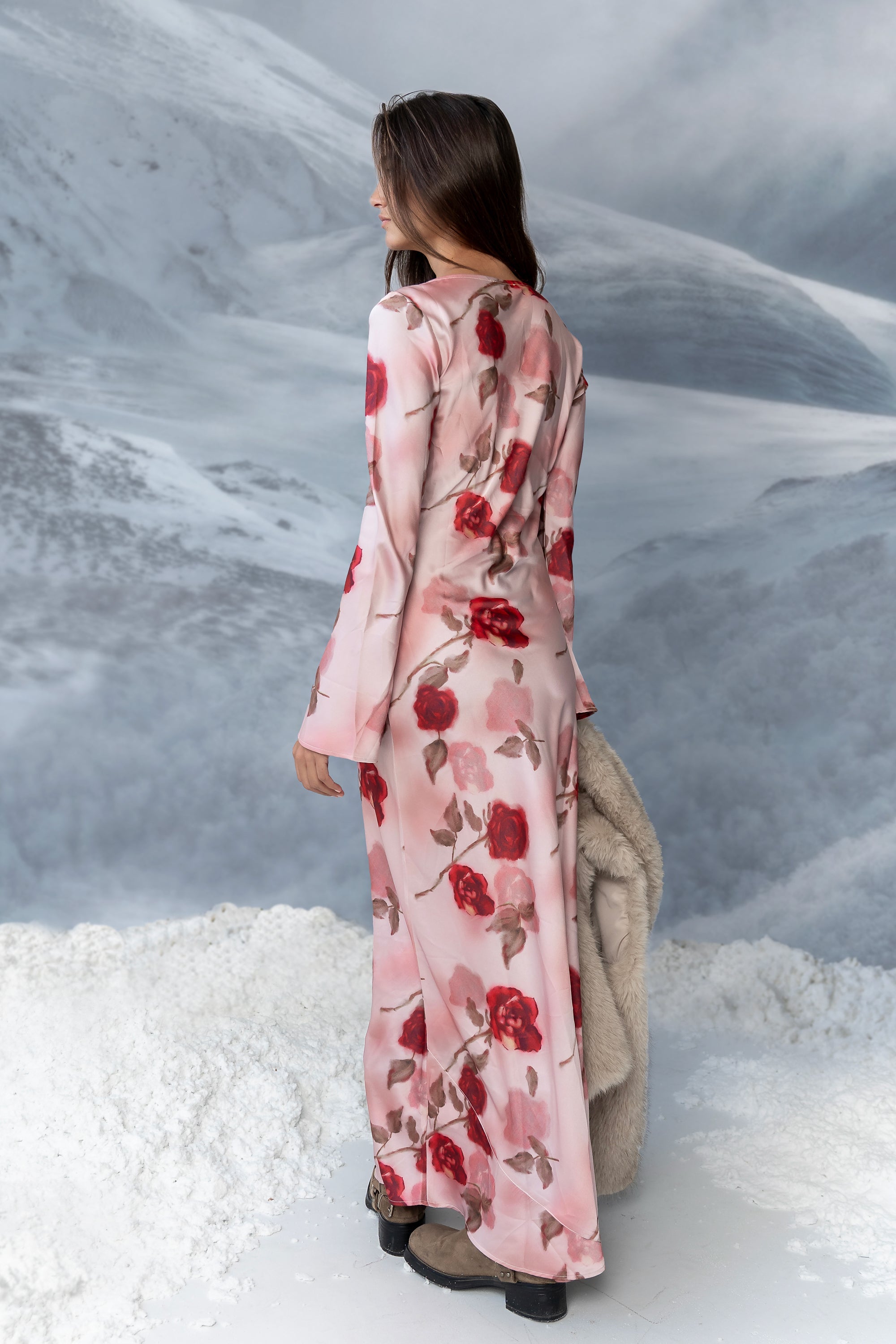 Melody Ultra Maxi Dress in Mauve - FINAL SALE