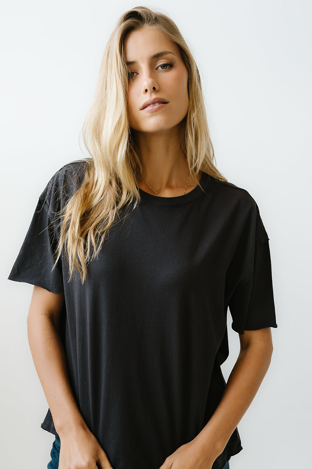 Abby Oversized Tee in Black