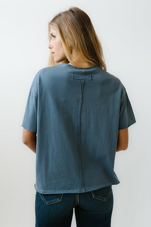 Abby Oversized Tee in Blue