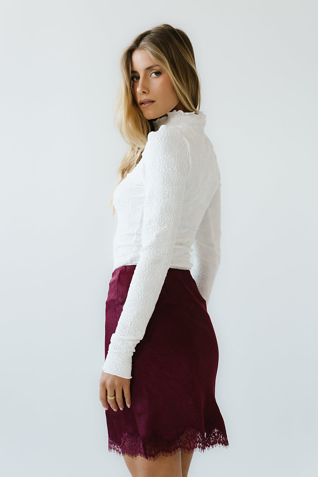 Benny Textured Top in Ivory - FINAL SALE