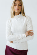 Benny Textured Top in Ivory - FINAL SALE
