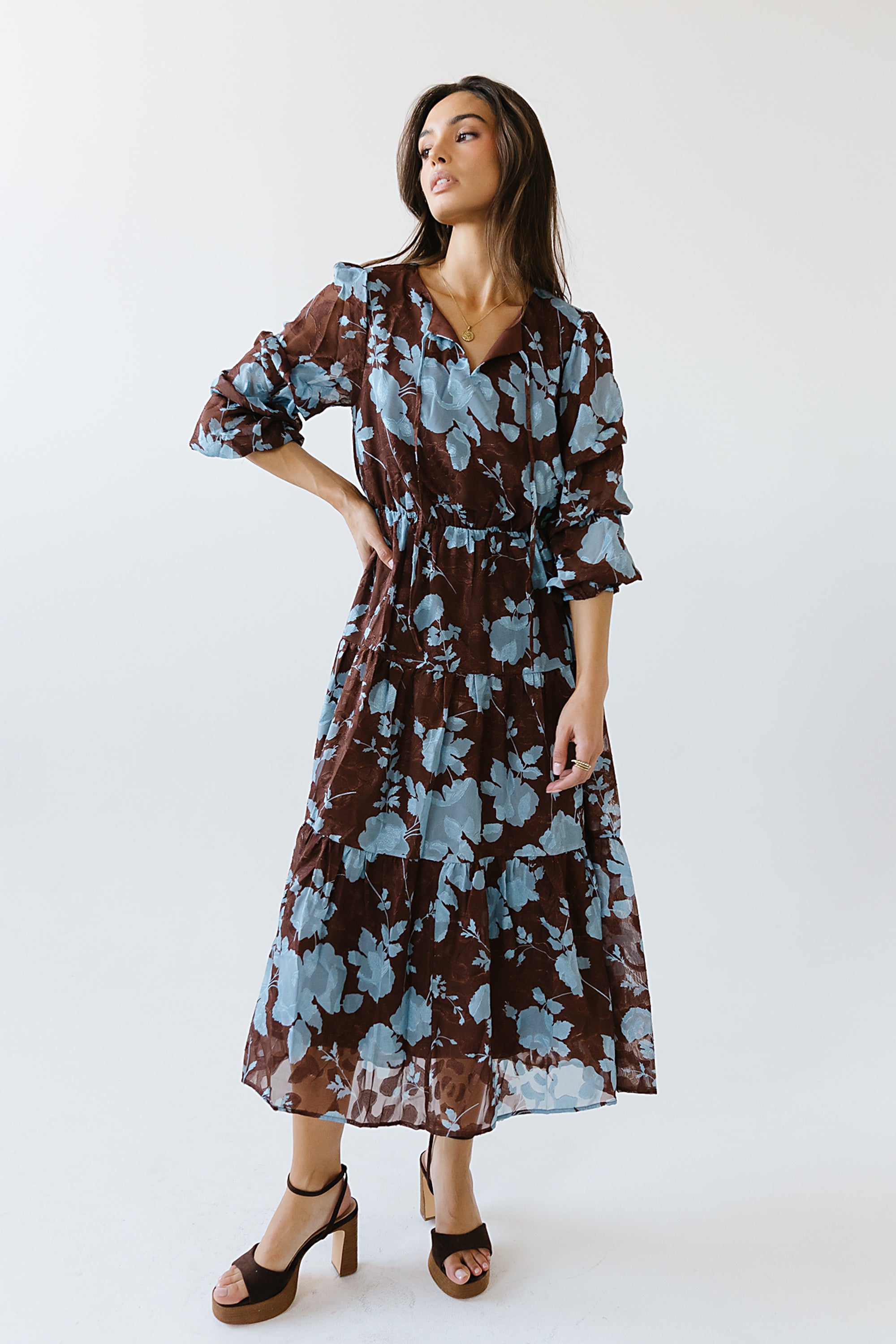 Cache Floral Midi Dress - FINAL SALE