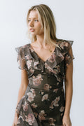 Kensie Ruffle Maxi Dress
