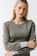 Rustin Contrast Sweater in Grey
