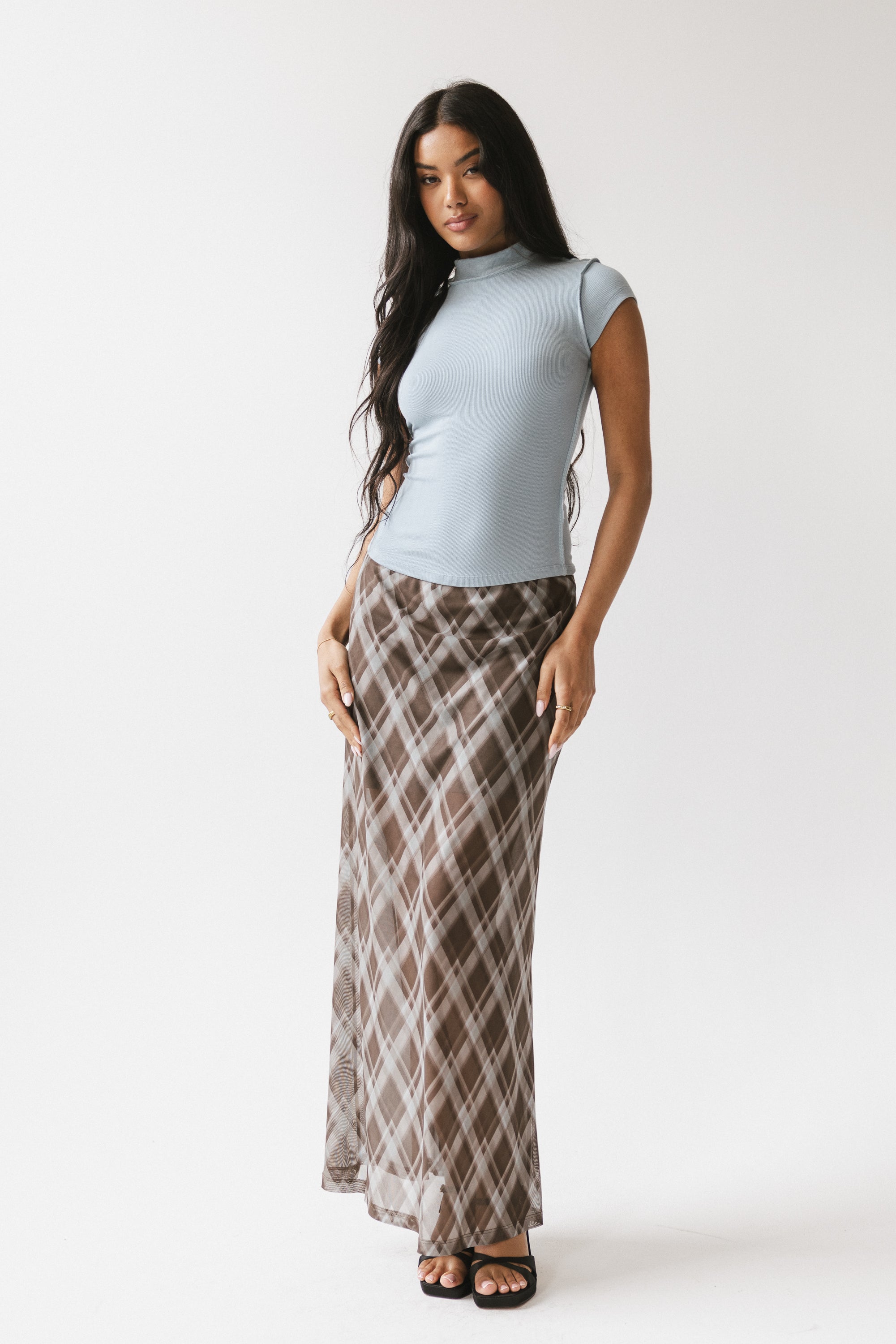 Kimberly Ribbed Top in Blue