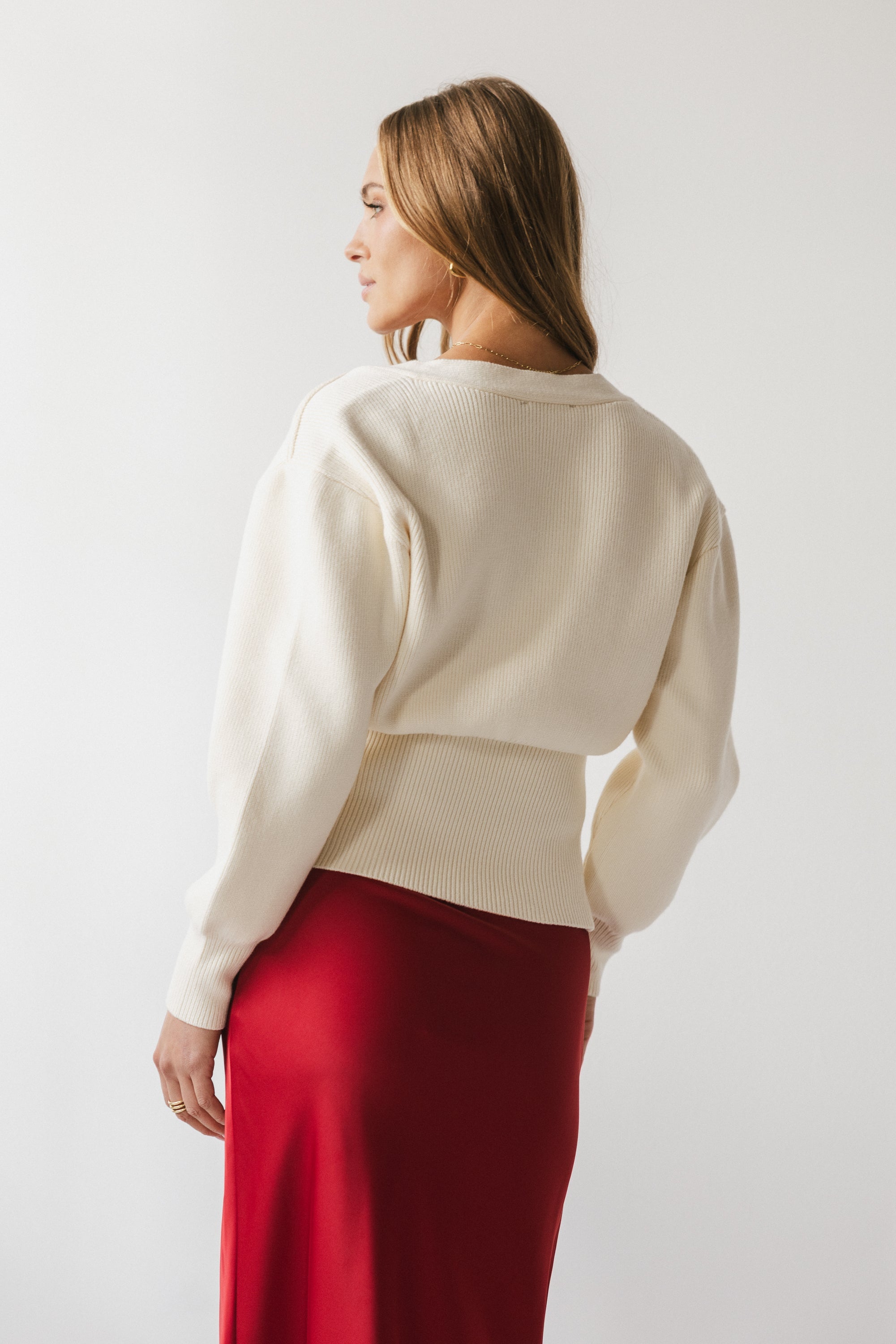 Minnie Knit Cardigan in Cream