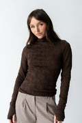 Benny Textured Top in Brown
