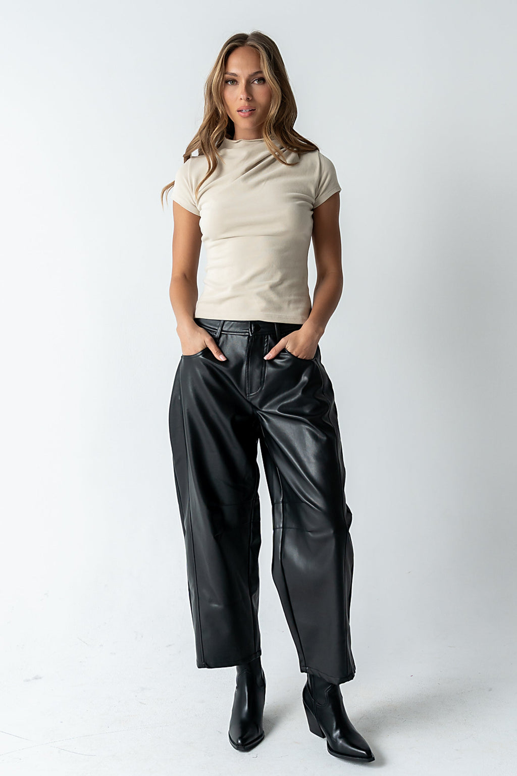 Marilyn Gathered Top in Ecru