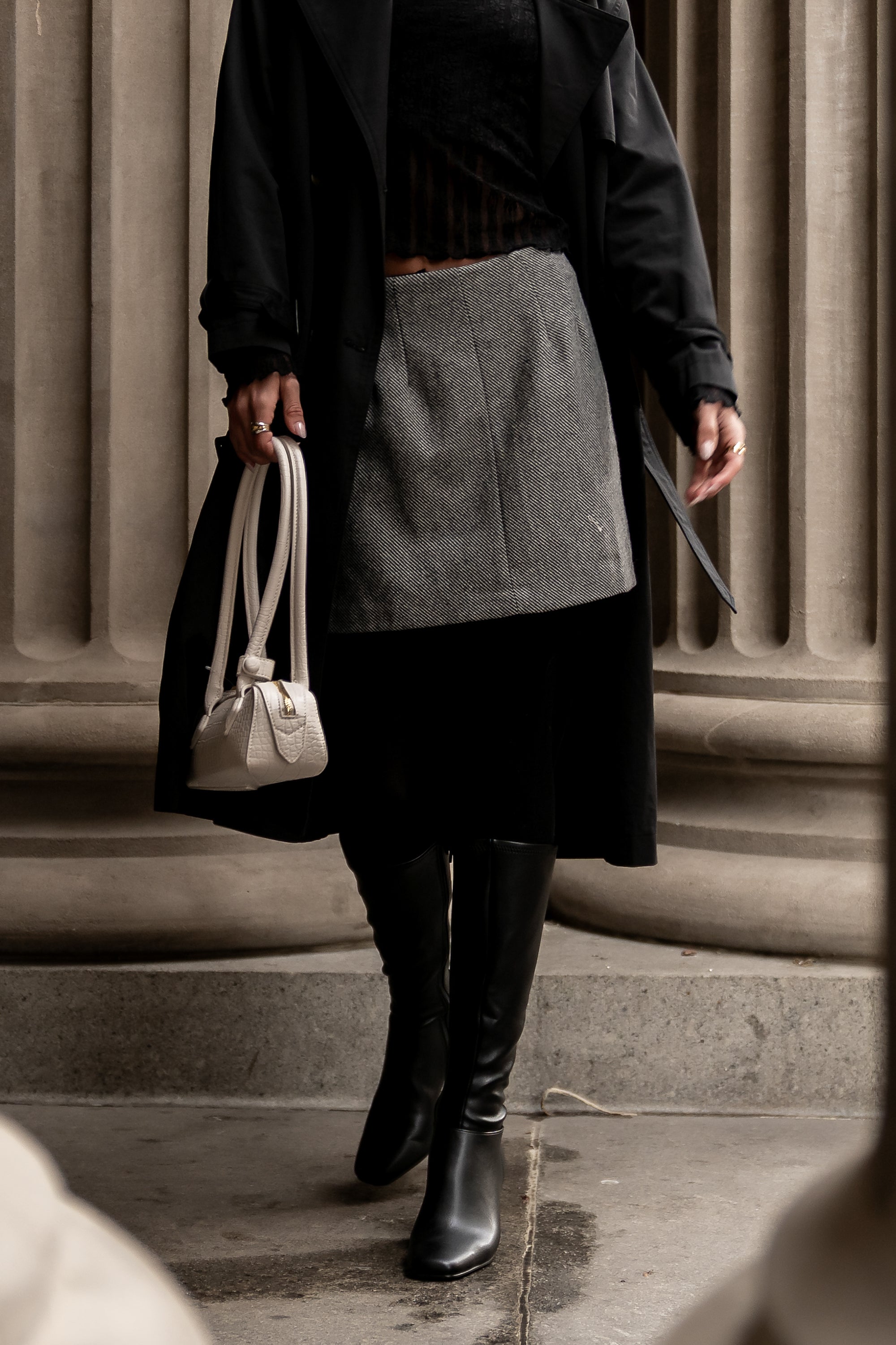 Trinity Mini Skirt in Grey