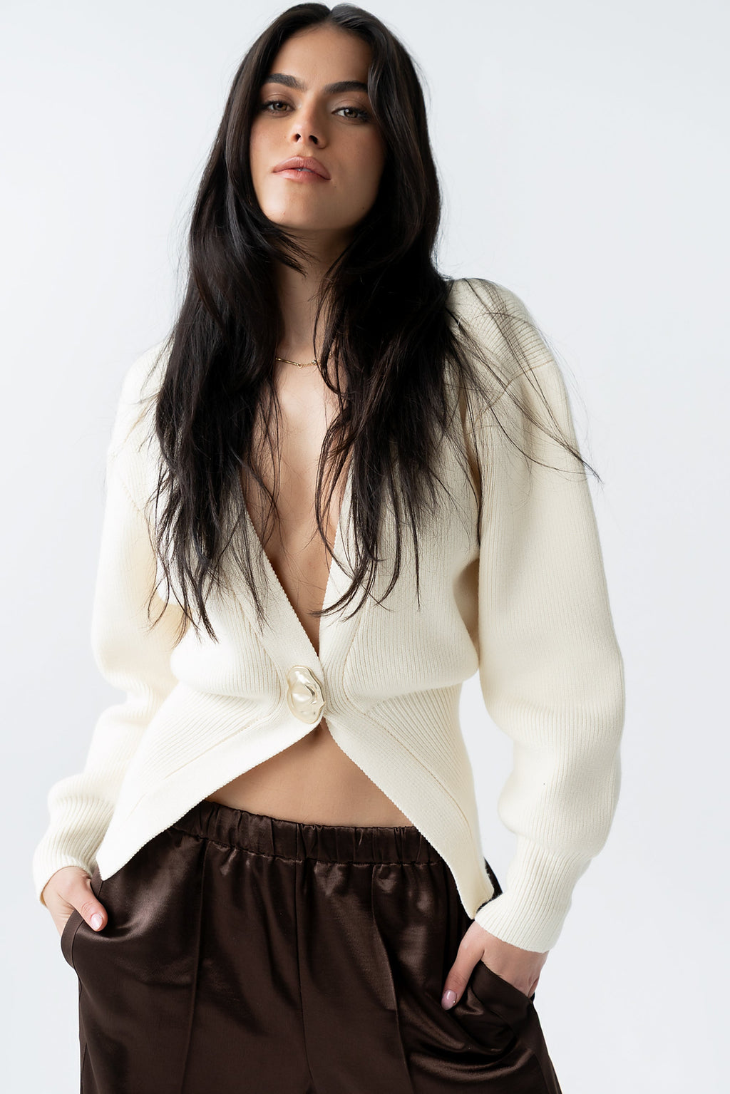 Minnie Knit Cardigan in Cream