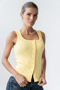 Apollo Knit Tank Top in Yellow