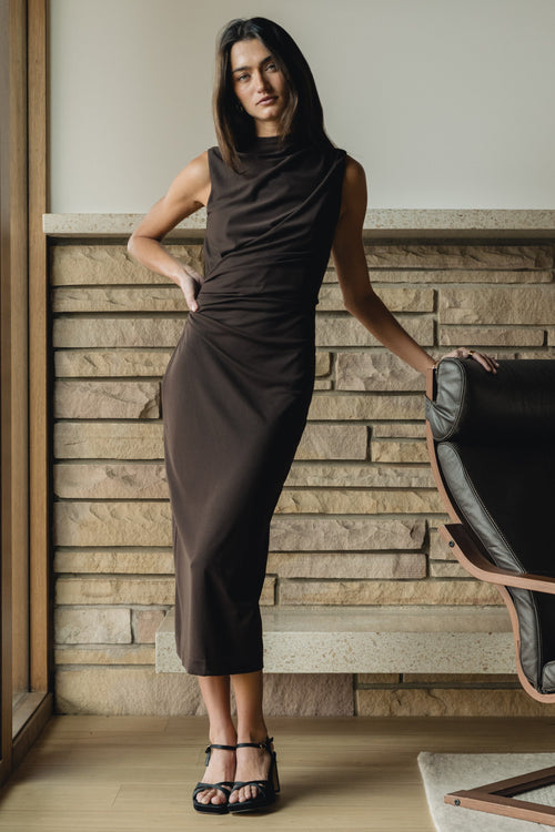 Aisla Ruched Maxi Dress