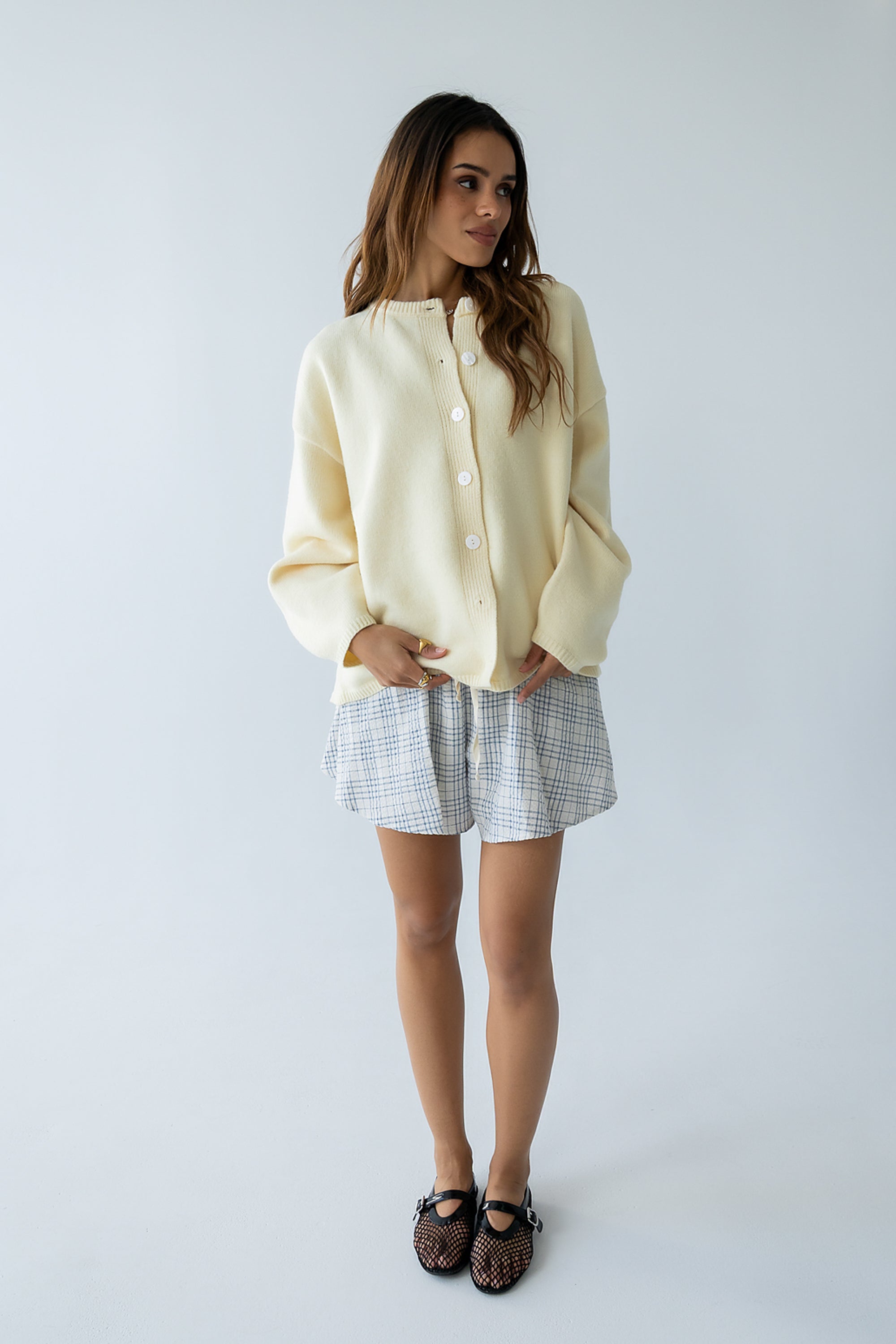 Kaia Knit Cardigan in Butter Yellow