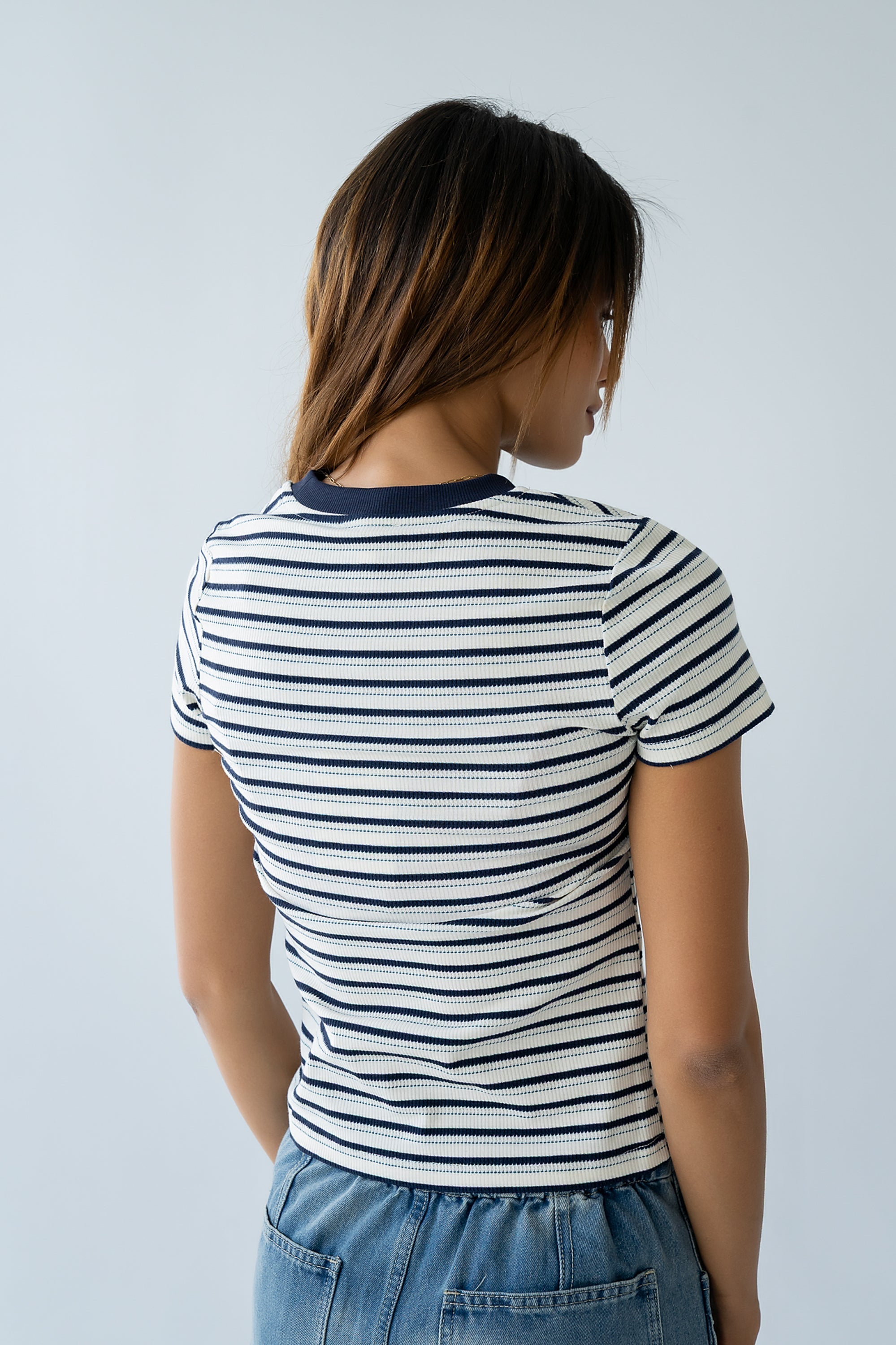 Ashtyn Striped Top in Teal