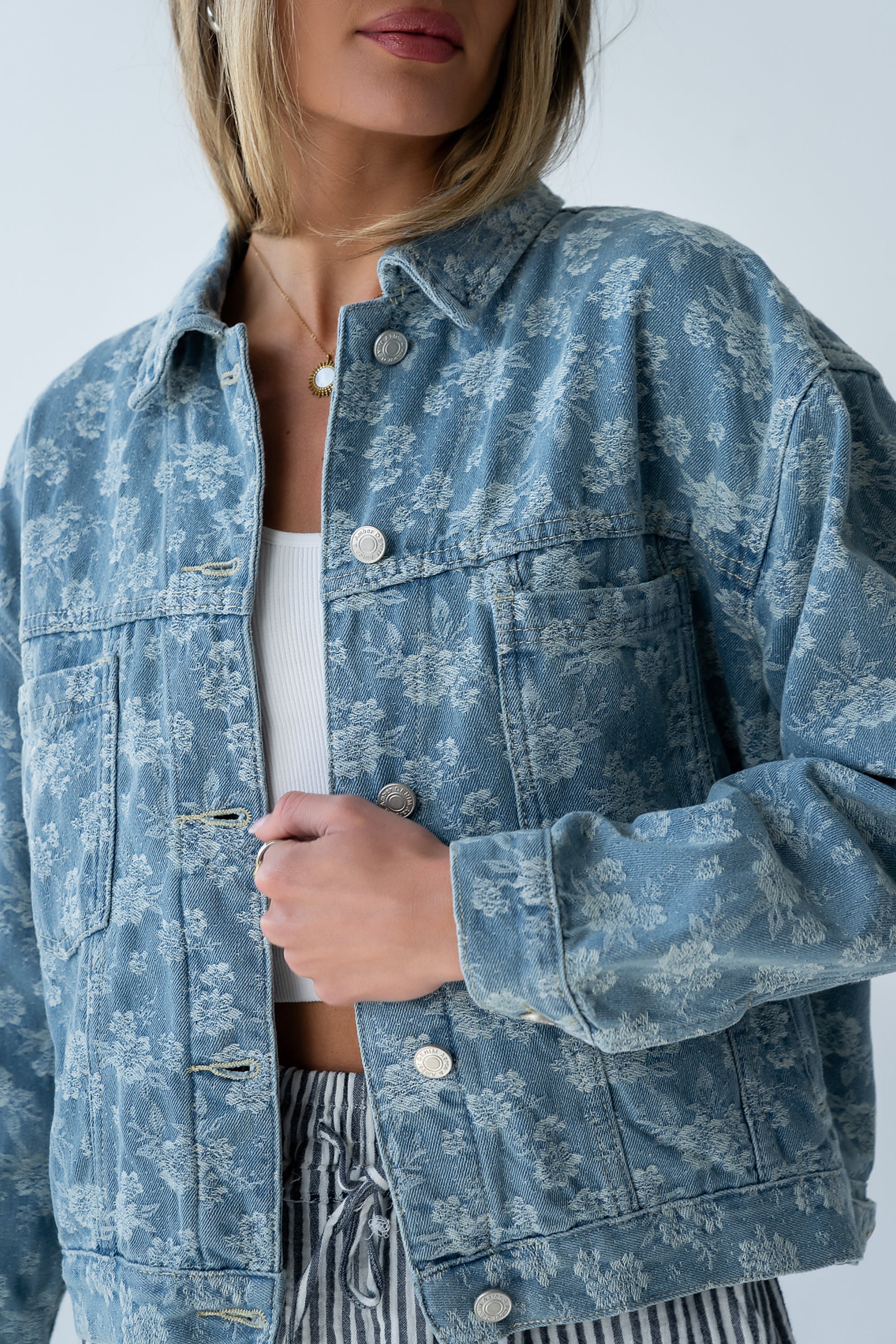 Lainey Floral Denim Jacket