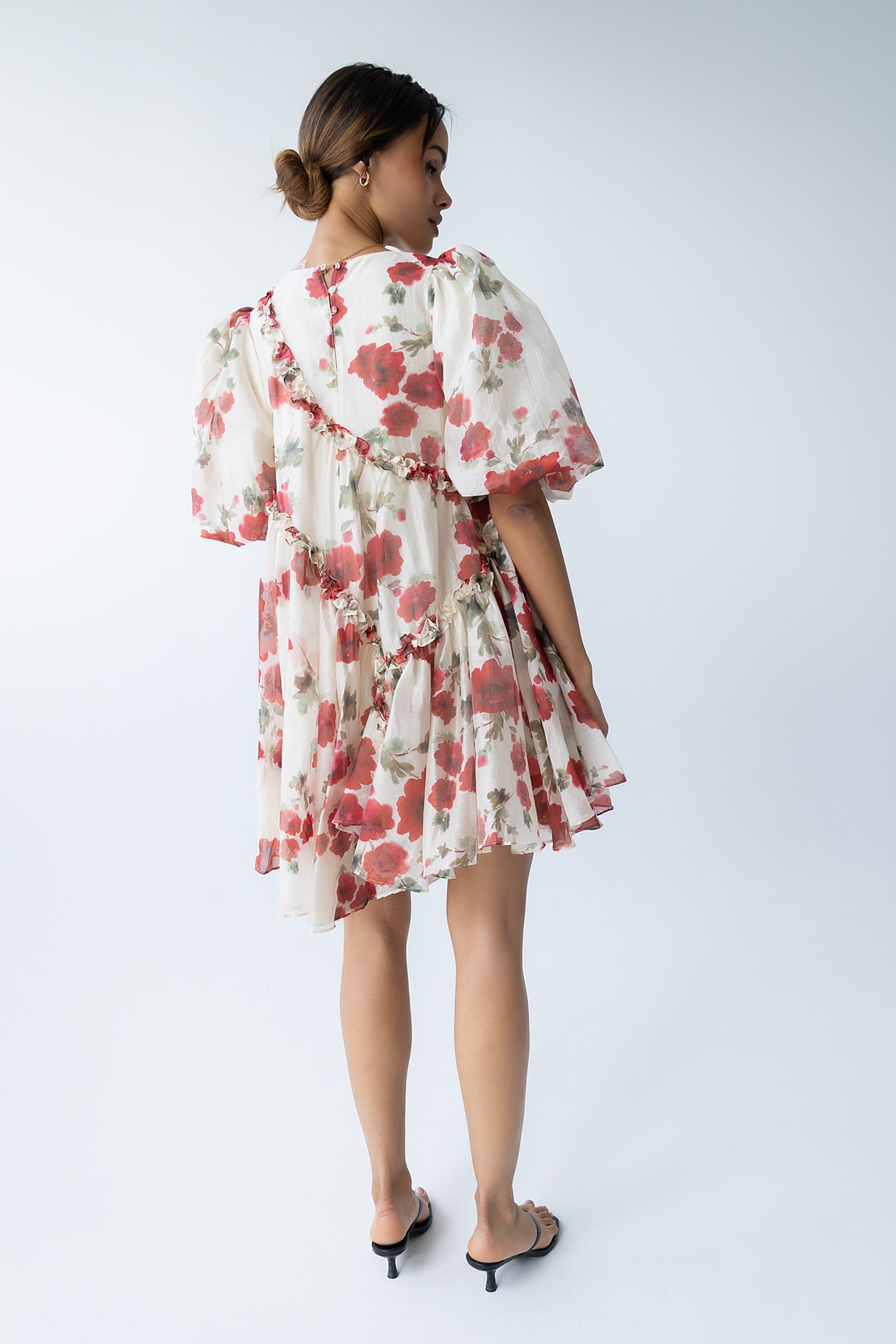 Tamlyn Floral Mini Dress in Red