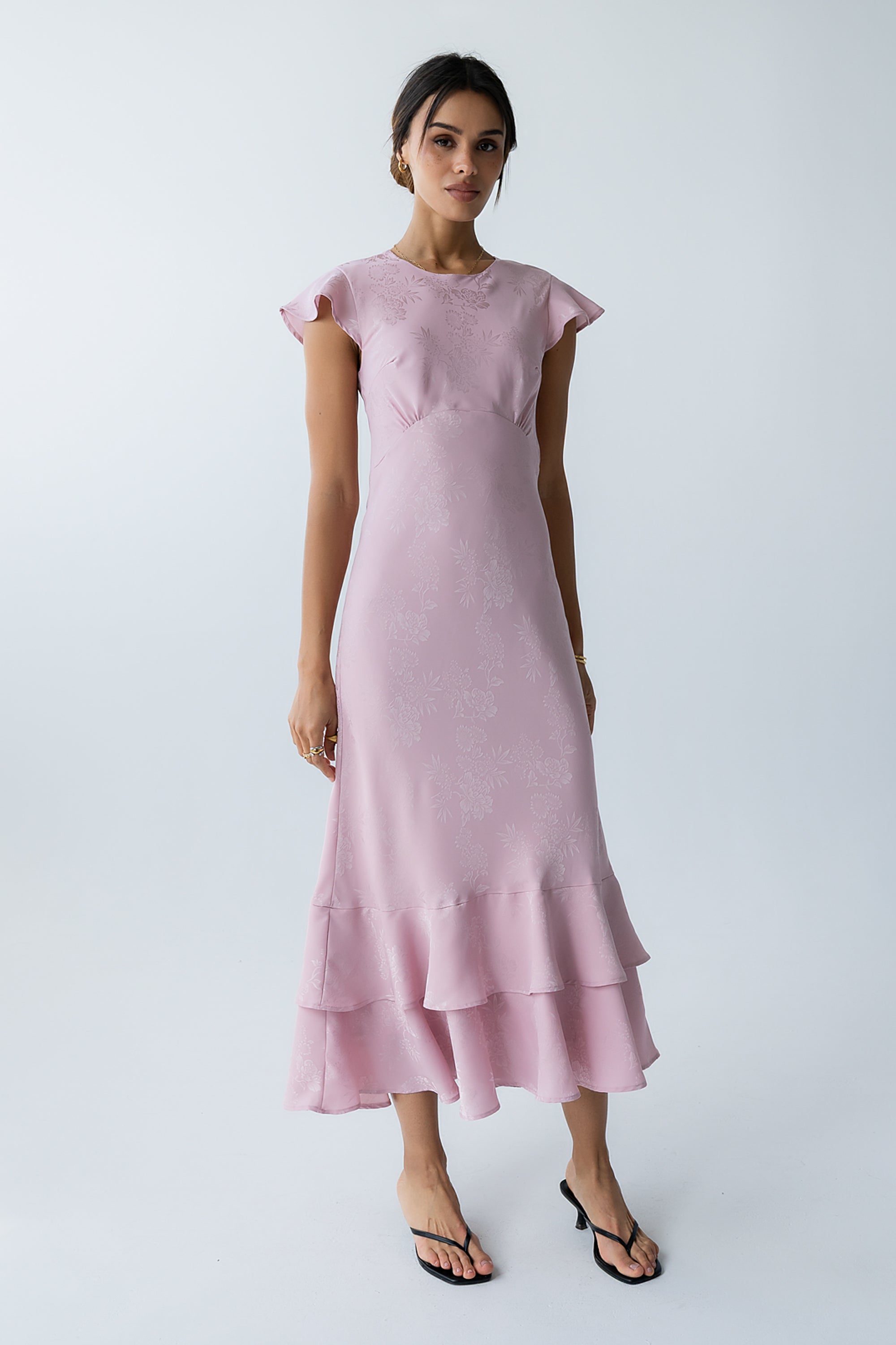 Mateo Floral Maxi Dress in Pink